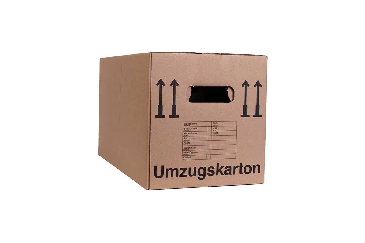 20 Stück Umzugskartons 600 x 328 x 340 mm extra stabil 2-wellig, verstärkte Griffe, belastbar bis 40 kg, Menge wählbar von 5 bis 240 Stück