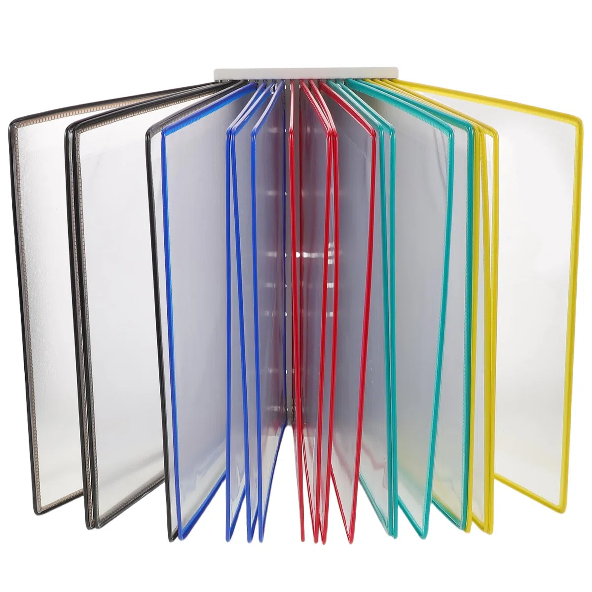 Wandmontierter Dokumentenorganizer 20 Fächer A4 aus Pvc und Metall | Klappbar, für Schreibtisch und Besprechungsplakate, Modern im Neutralen Look Zufällige Farbe