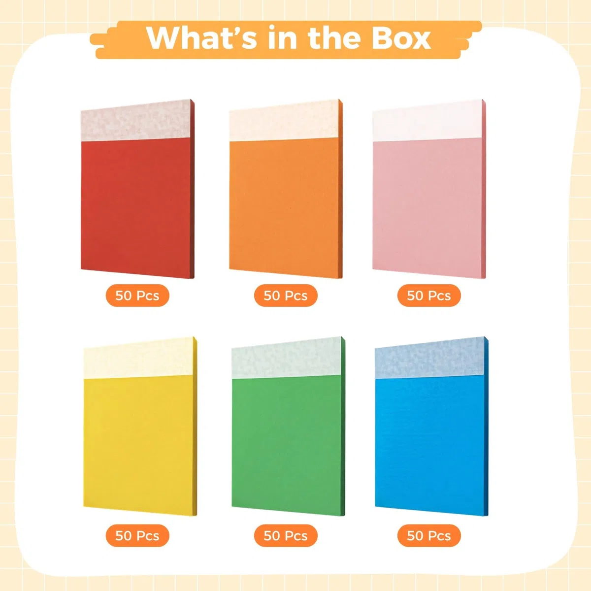 Buntes Notizblock-Set, 6 Stück, Regenbogen-Haftnotizen, Ersatzpapier, Papierschneide-Notizblöcke, DIY, Schreibwaren, Farbe, lebhaft für Zuhause, Schule, Büro, Kunstprojekte, Bastelbedarf