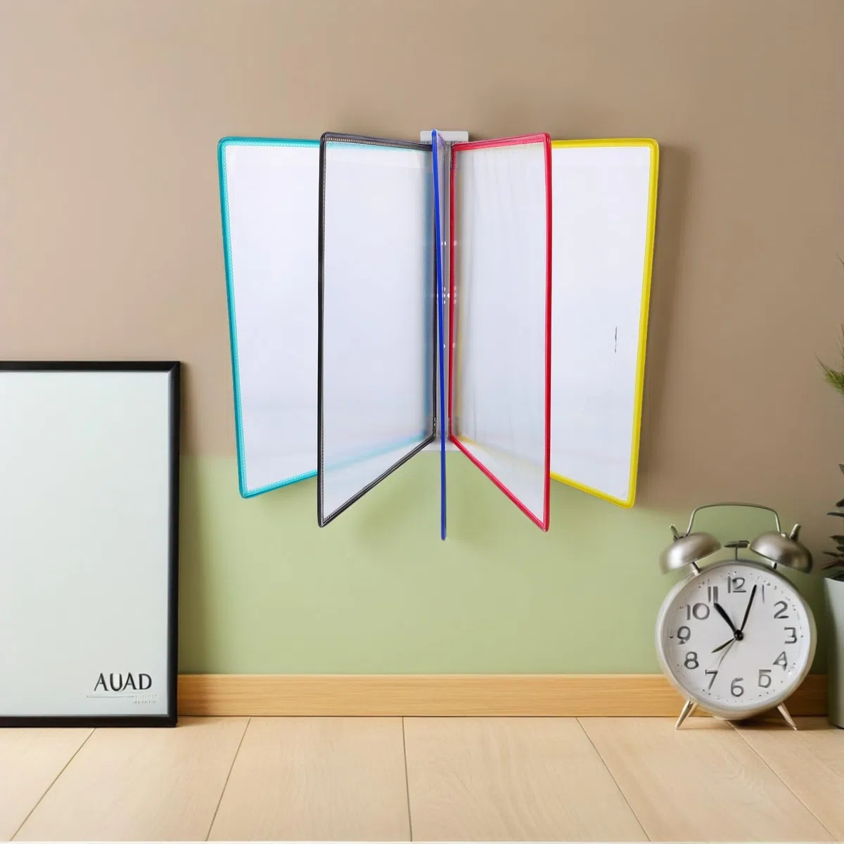 Alipis Hängender Wandhalter für A4 Dokumente mit 5 Seiten Stabiler Eisen und Pvc Aktenhalter zur Platzoptimierung Moderner Wandorganizer für Büro und Öffentliche Räume