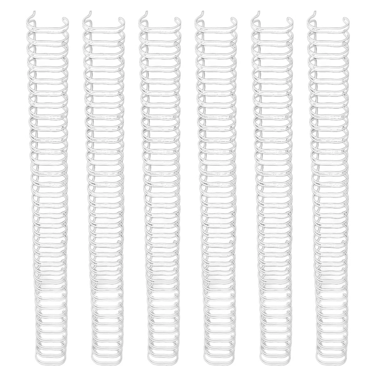 Fafeicy Doppelschleifen-Drahtbinderücken, 34 Schlaufen, 3:1 Teilung, 19 Mm Durchmesser, A4-Bindedraht, Spiralbindedrähte, Buchbindedraht für 180 Blatt A4-Papier, Dokumente, Berichte, (WHITE)