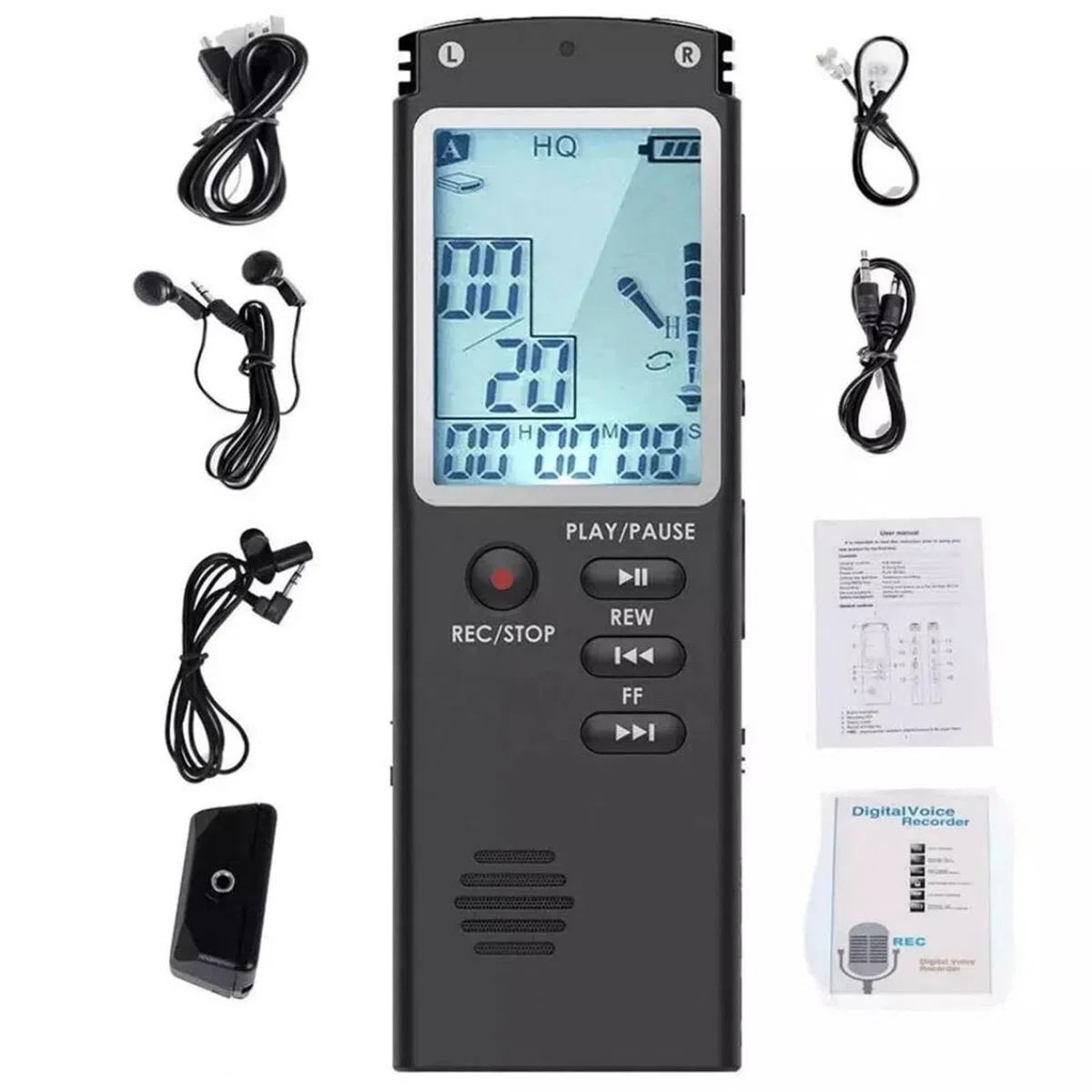 BODYA 8 GB Ghost Hunting EVP Voice Recorder Paranormale Ausrüstung Spirit Digital Voice Box mit Kopfhörer und Mikrofon