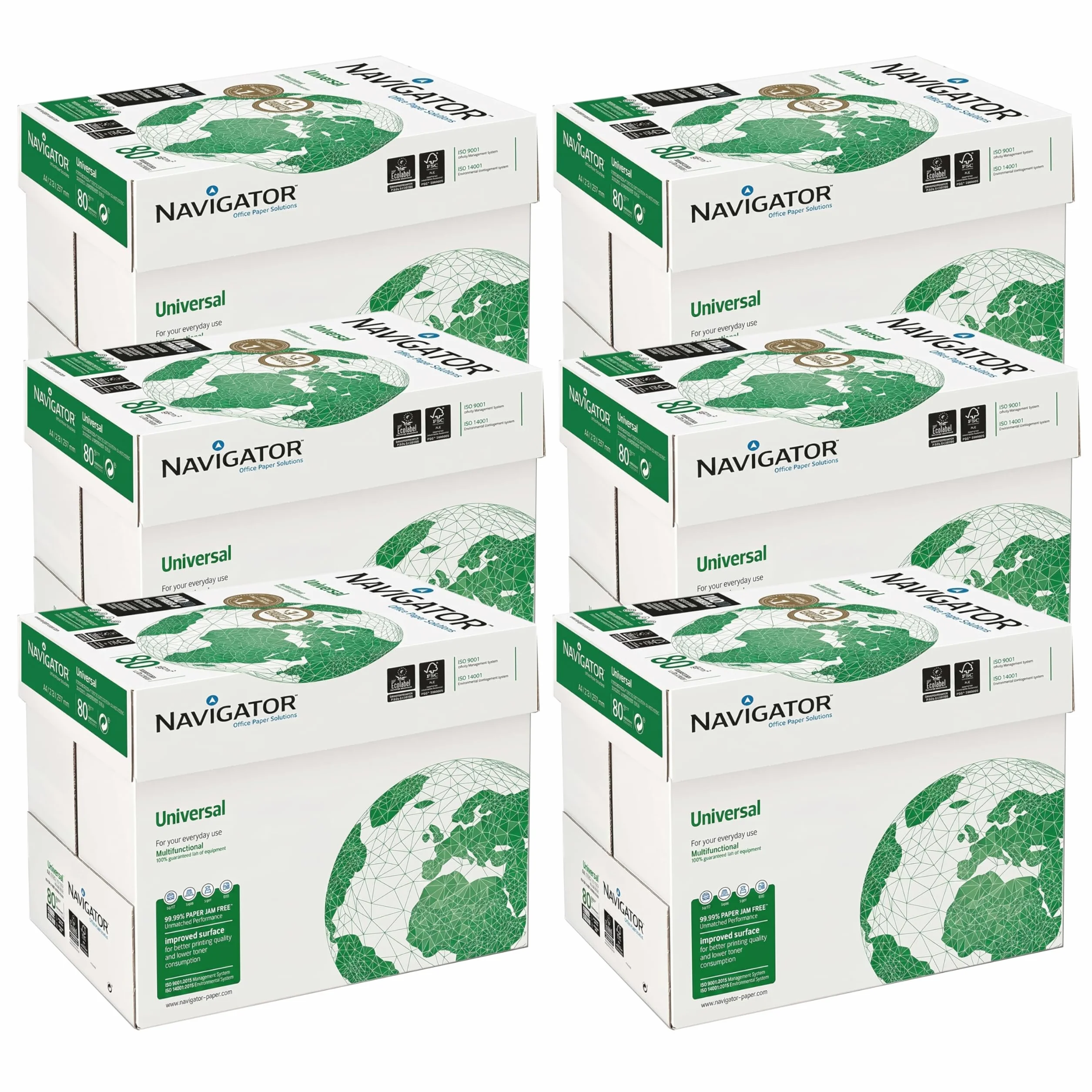 Navigator Universal Premium Office Papier, Bürobedarf, A4, 80 g, 30 Blatt à 500 Blatt