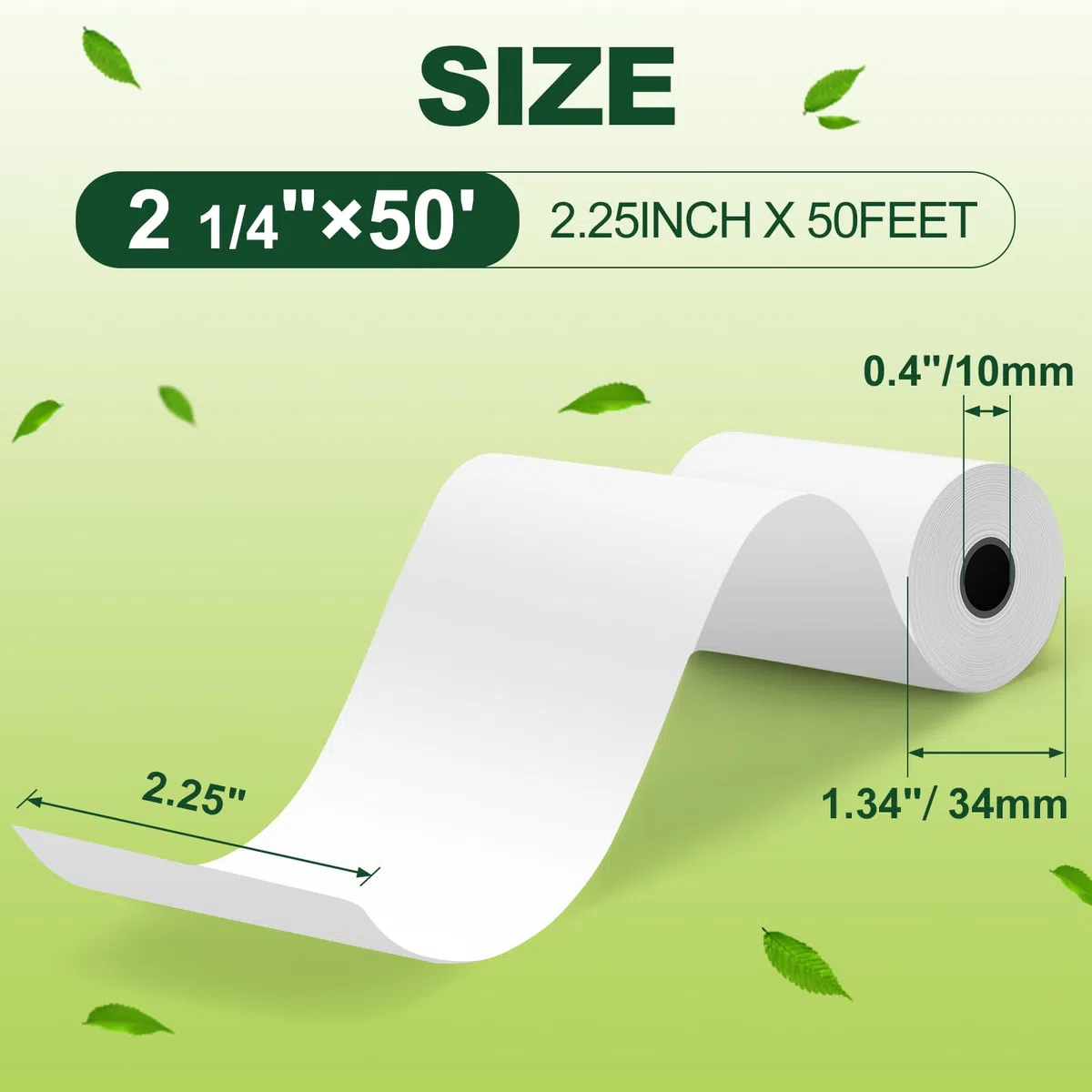 TUXIYA Thermopapier-Rollen, 12 Rollen Thermodruckerpapier, BPA-freie Thermopapierrollen, passend für alle 58 mm Thermo-POS-Drucker, hochwertige Quittungspapierrollen, 6,4 x 15,7 m, 12 Rollen