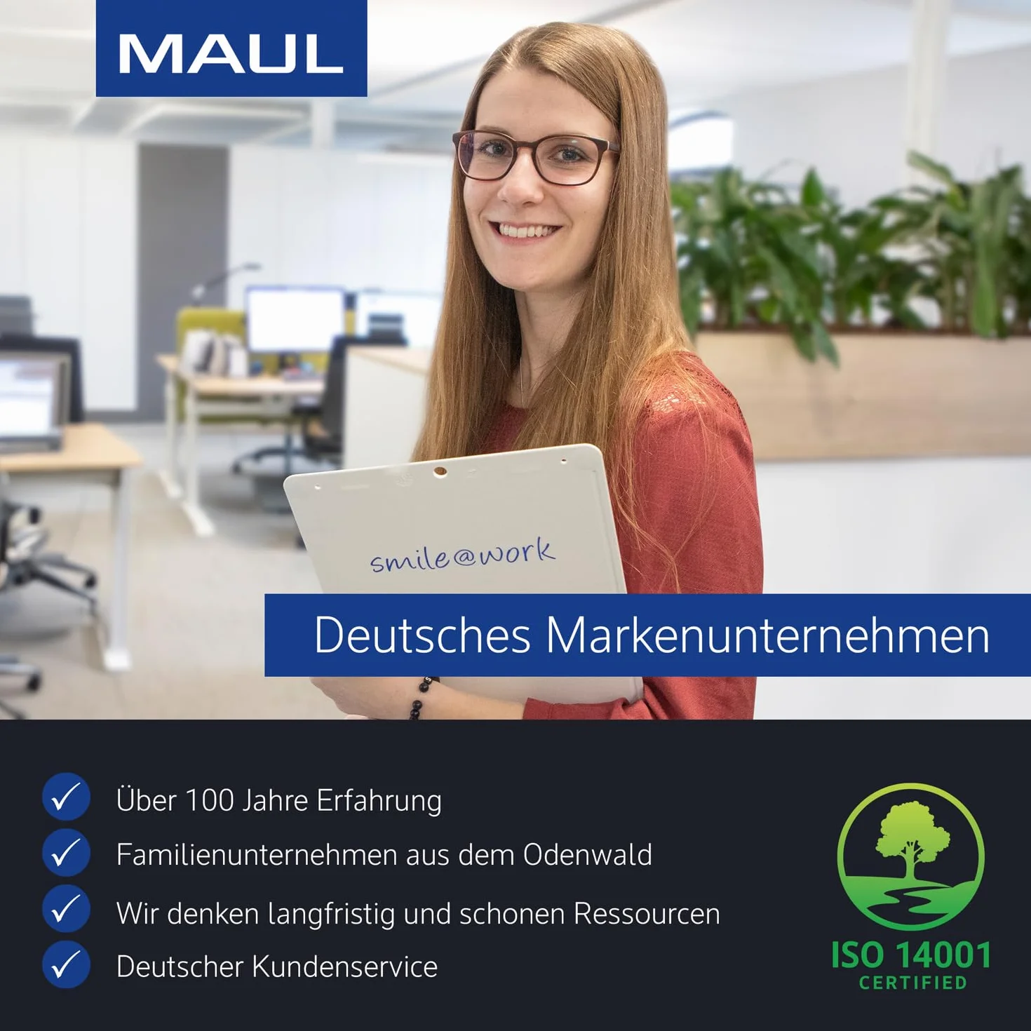 MAUL Flipchart Papier (5 Stück) | kariertes Papier für Flipchart | vorhandene Lochung zum direkten Aufhängen | ideal zum Schreiben und Präsentieren im Büro und Konferenzräumen | Weiß