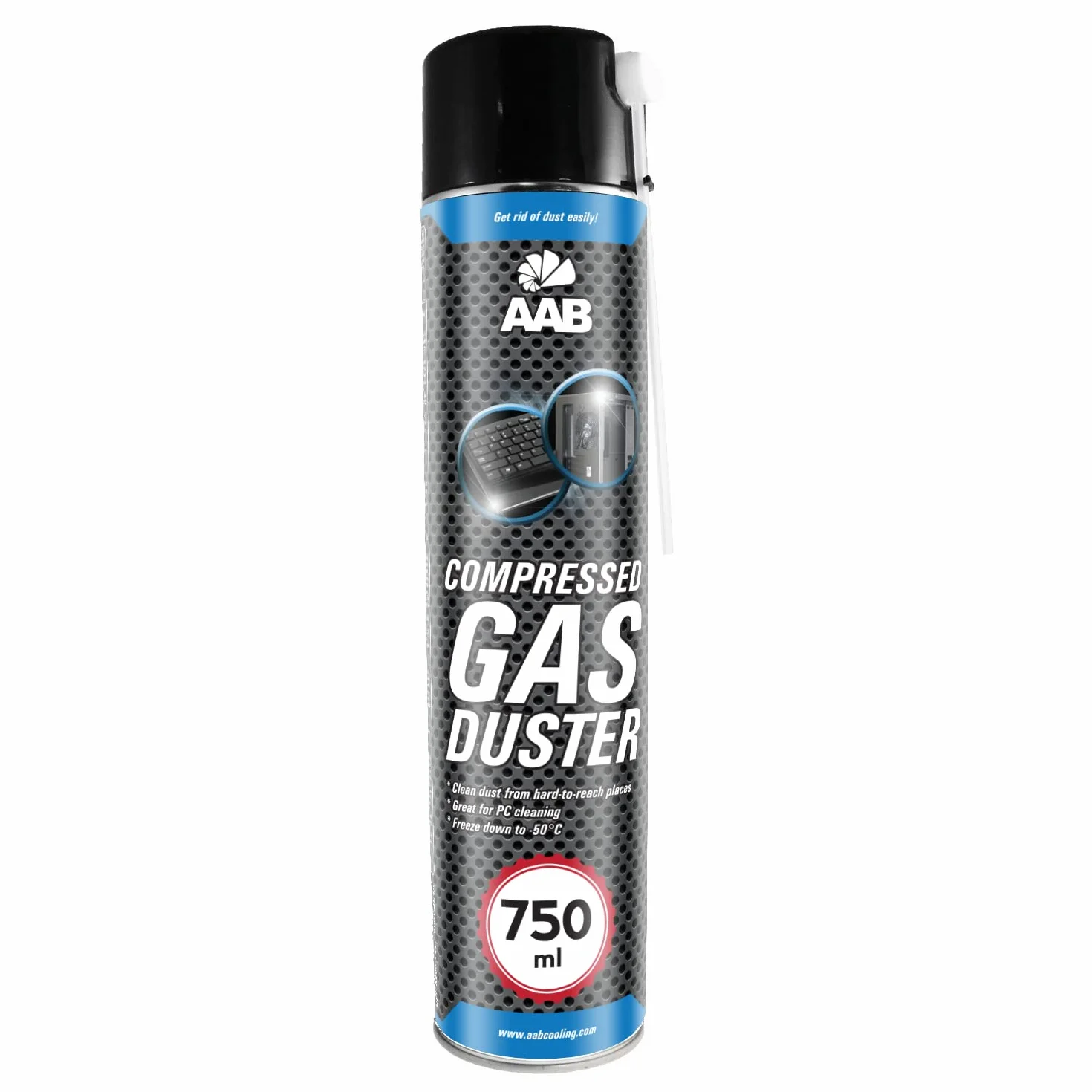 AABCOOLING Druckluftspray 10 x 750ml, Druckgasreiniger, Druckluft aus der Dose für die Reinigung von Tastatur, Bildschirmen, Spielekonsolen, Kopierer, Luftdruckspray, Reinigungsspray