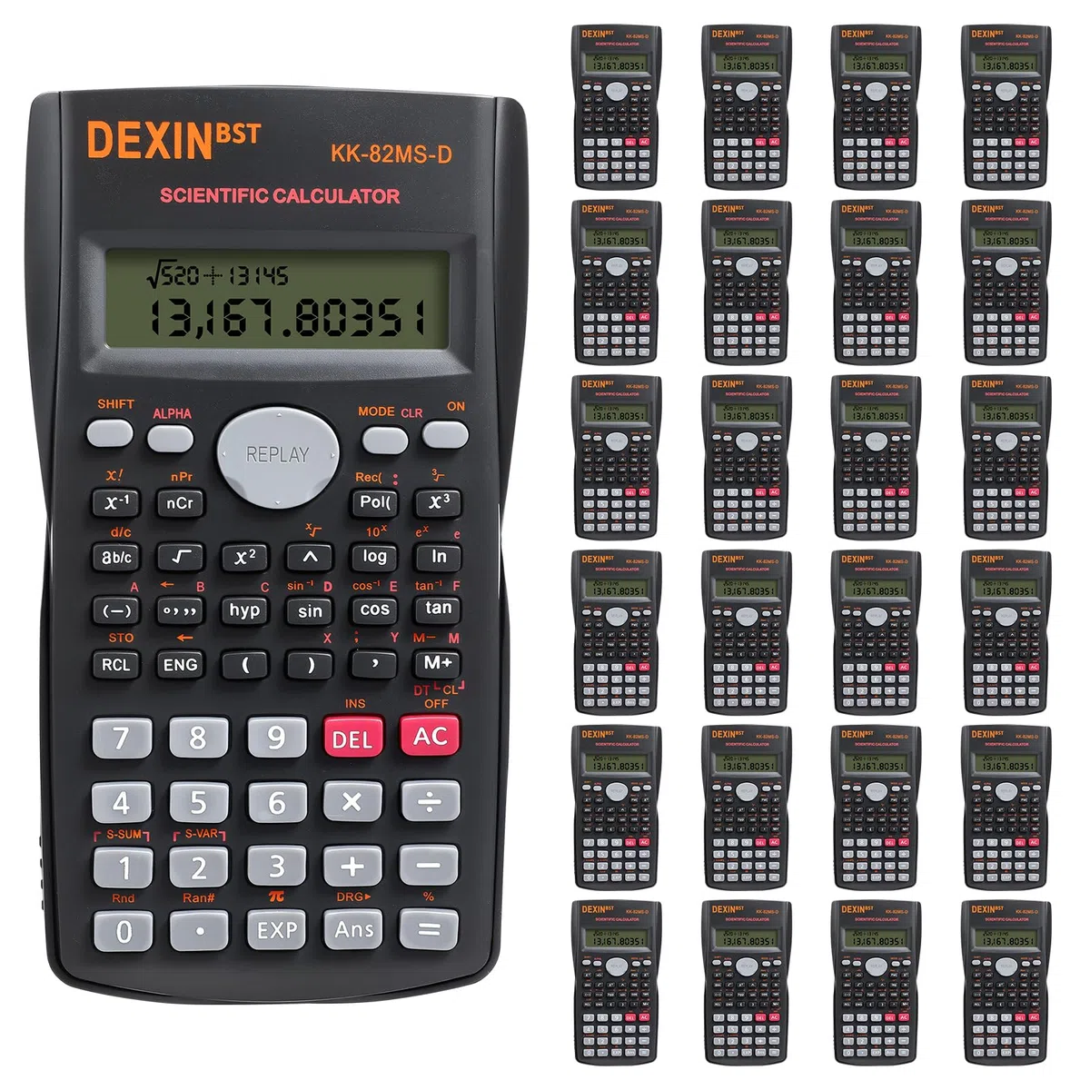 Wissenschaftliche Taschenrechner mit 2 Zeilen-Display, multifunktionaler Ingenieurrechner, ideal für Studenten, Ingenieure, Lehrer, Bauwesen, Finanzen, Büro, Schule, Geschäft, Schwarz, 30 Stück