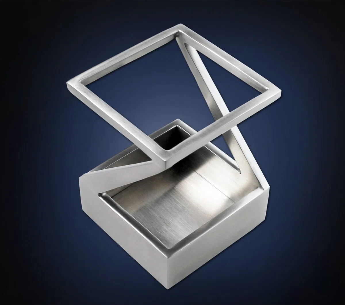 Moderne Kunst Stiftehalter St203 Edelstahl Satiniert Stifteköcher Stiftebecher Stiftablage Stiftebox Feder Füller Schreibtisch-Accessoire Schreibtisch Kugelschreiber Bleistift Geschenk