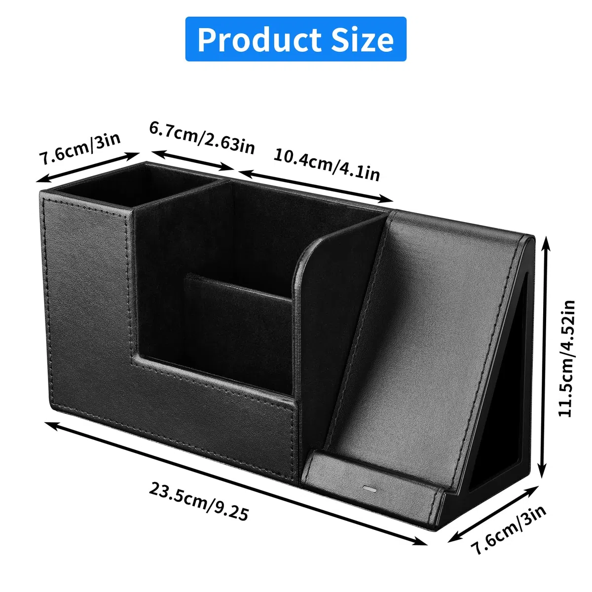 GORESE 2 in 1 Stiftehalter Schreibtisch Organizer mit Schnelles kabelloses Ladegerät, Büro Organizer bürobedarf 10W Induktive Ladestation für iPhone15 14 13 12Pro Max Samsung Galaxy S23/S22/S21/S20/S9