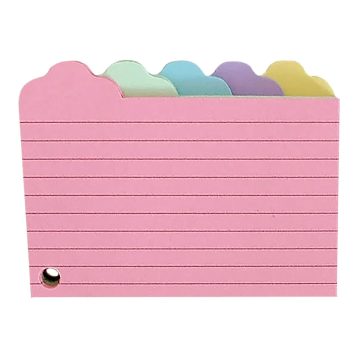 DOITOOL 5 Sätze Vokabelheft Aus Notizpapier Farbe Flashcard Leere Karten Materialien Mit Index Klebrig Studenten Farbig Lernen Revision Karteikarte Bunt Rosa Wolke Memo 125 Blätter * 5
