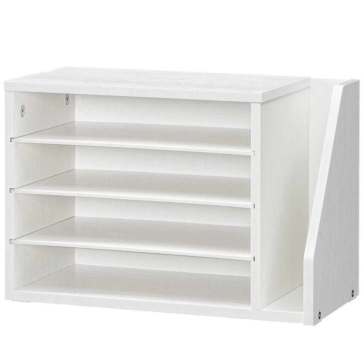 HOOBRO Holzwerkstoff Schreibtisch Organizer, Dokumentenablage, Aktenablage, Briefablage, Schreibtisch Organizer, Büro Aufbewahrung für Akten, Post, Umschläge, Zeitschriften, Weiß EWT41WF01