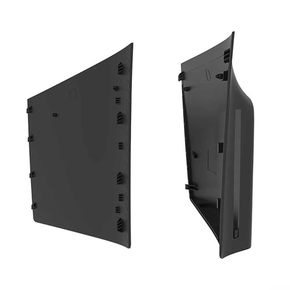 5 x Frontplatten für PS5 Pro Konsole, Ersatzschalen-Set mit 3 mm dicken ABS-Platten, Schutzhülle, Zubehör, kompatibel mit PlayStation 5 Pro Disc (schwarz)