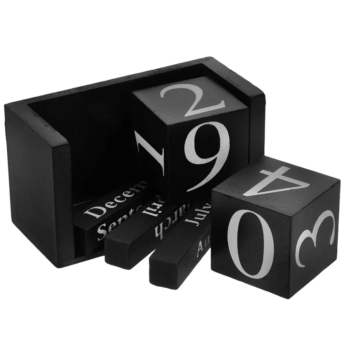 Operitacx 5st Kalender Aus Holzblöcken Stehender Kalender Eleganter Tisch Für Den Täglichen Gebrauch Eleganter Block Hölzern Einfach Büro Kleiner