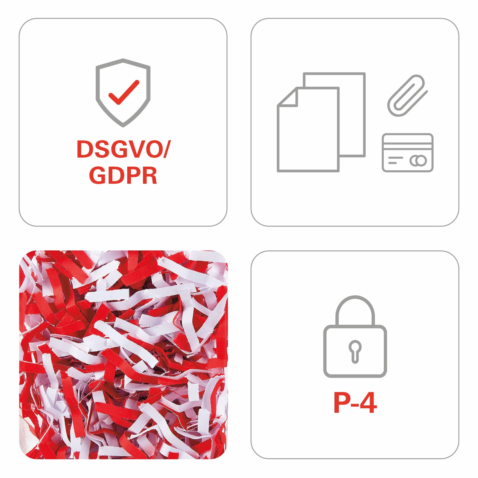 HSM SECURIO C14 Aktenvernichter I Partikelschnitt 4x25 mm I 6 Blatt | Sicherheitsstufe P-4 I Office Schredder für Papier, Kreditkarten, Heft- und Büroklammern I 20l Behälter I 5 Jahre Garantie