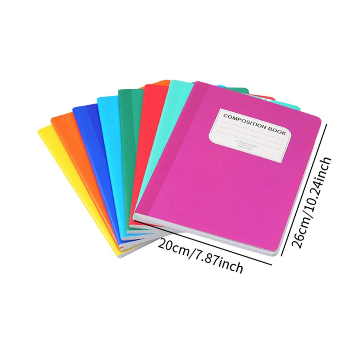 8 Stück Notizbuch Tagebuch Merkbuch Schulheft Planer mit Dickem Linierten Papier für Ein Sauberes Schriftbild für Schüler Studenten Und Fachleute B, Einfarbig