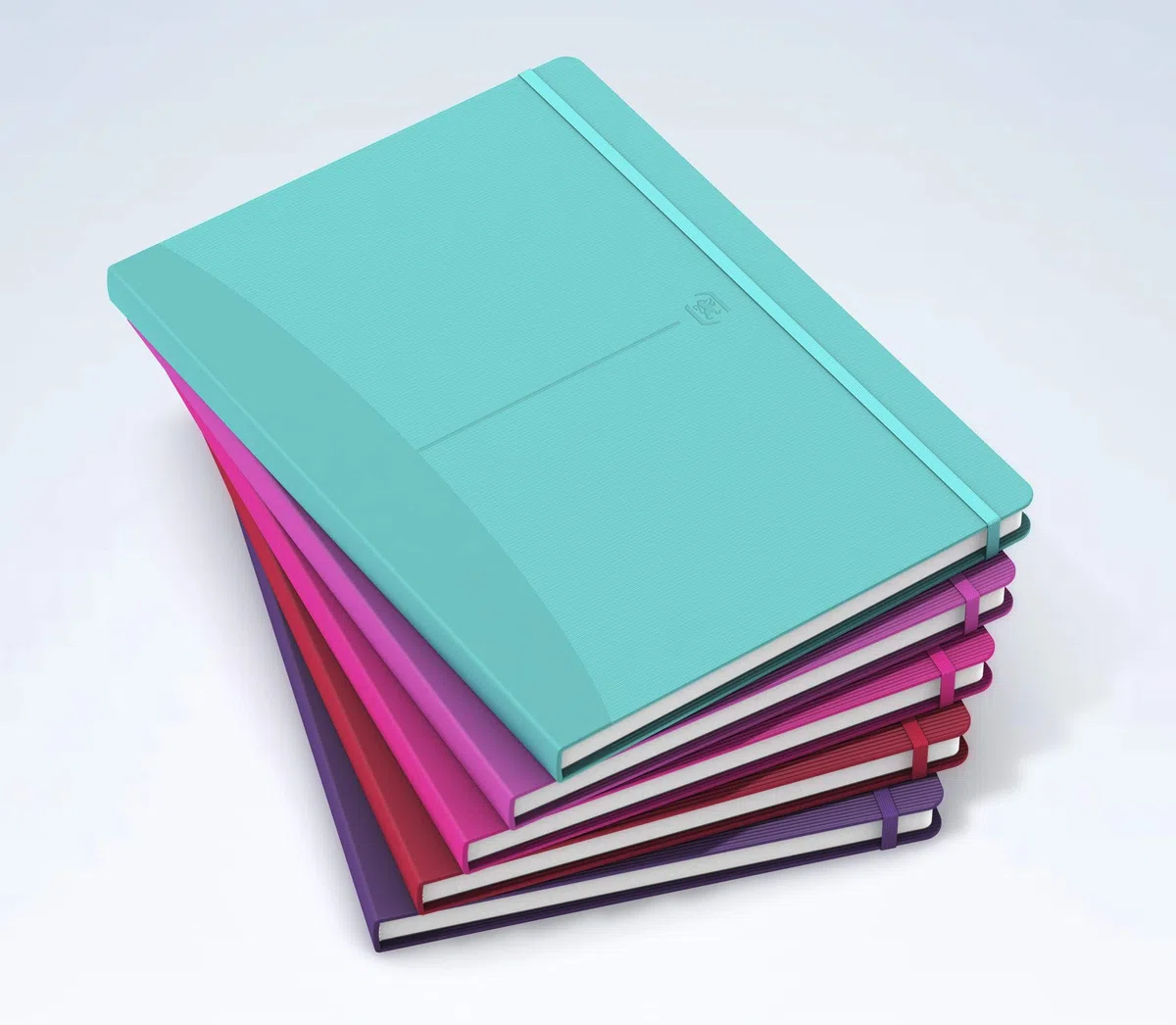 Oxford Notizbuch Signature, 5er Pack, DIN B5, kariert, je 160 Seiten, 5 Farben