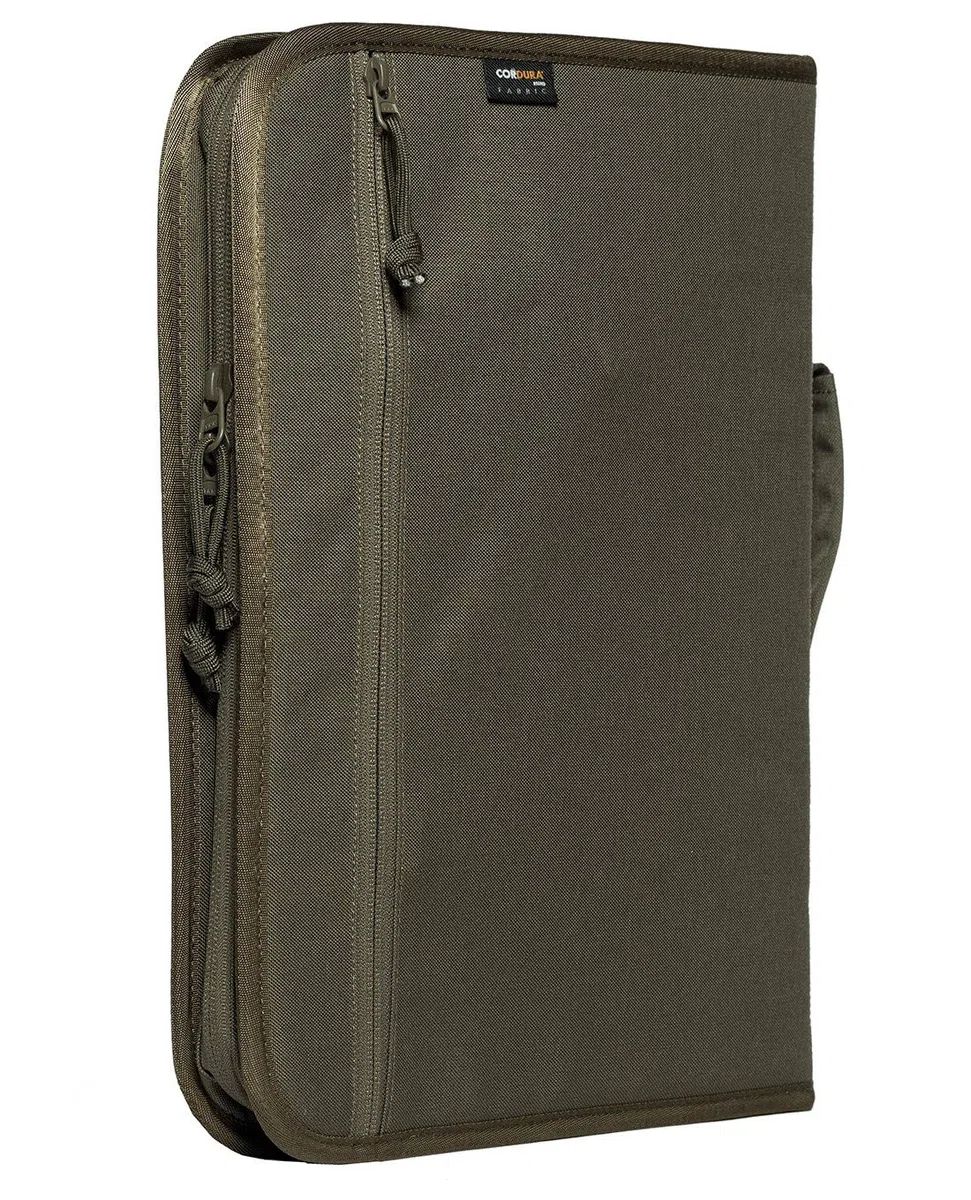 Tasmanian Tiger TT File Server MKII Din A4 Ringordner Schreibmappe, Organizer Dokumenten-Tasche mit integr. Ringordner & Klemmbrett (Oliv)