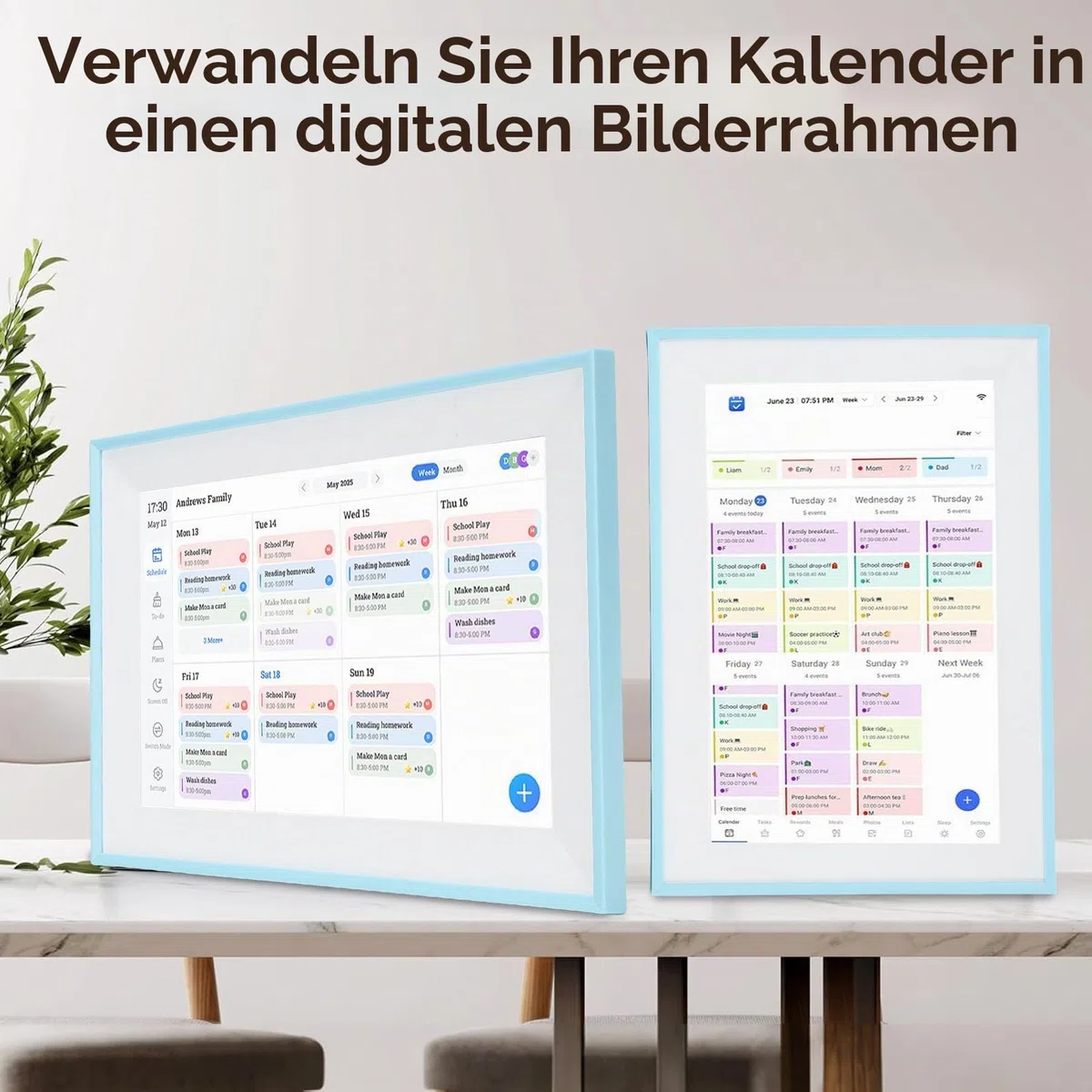 Elprico 10.1 Zoll Digitaler Kalender, Digitale Kalender- und Chore -Diagramm, Intelligentes Touchscreen Interactive Display für Familienpläne, WiFi Smart Family Planner, für Zuhause und