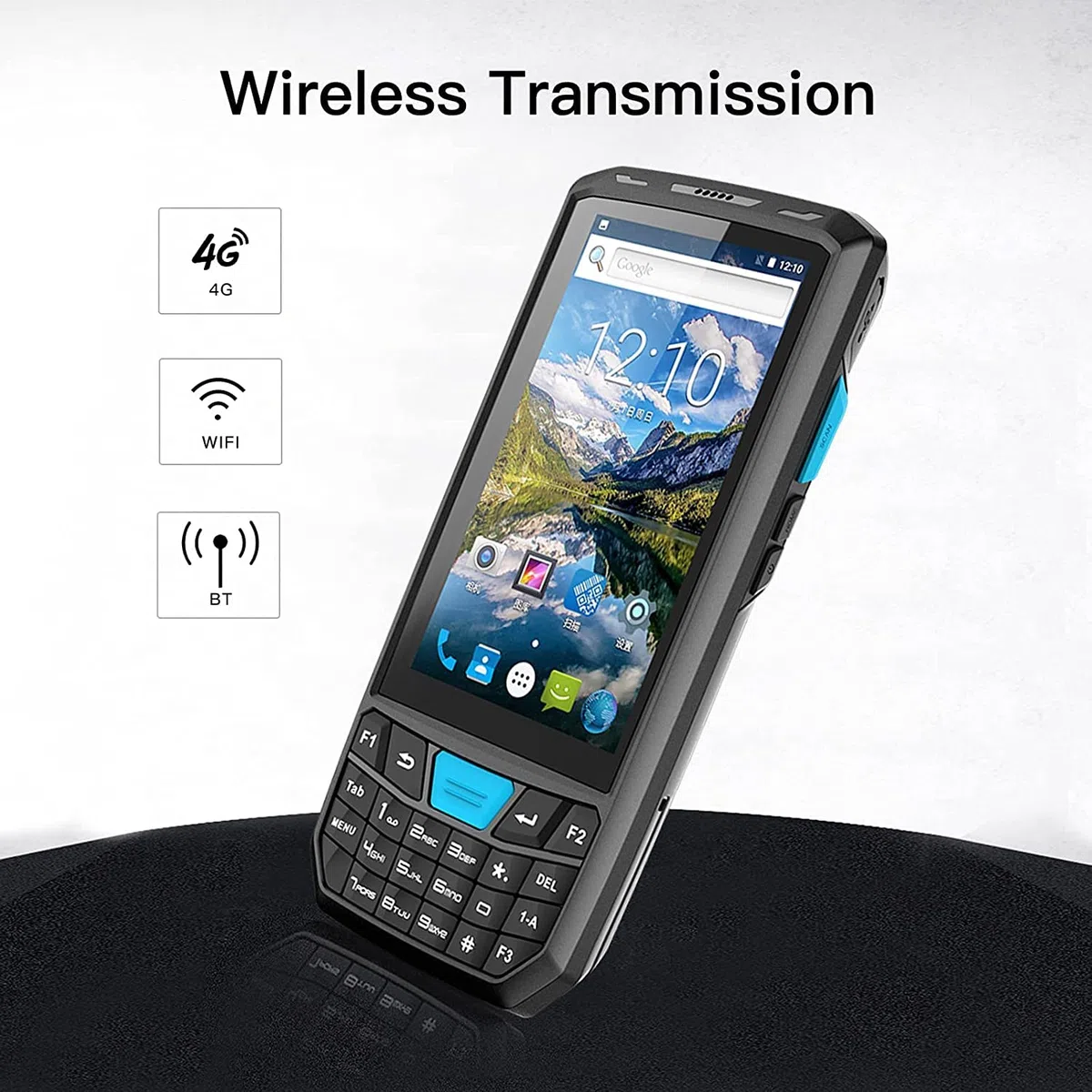 Android Barcode Scanner mit Tastatur, Android 13 PDA, 4GB+64GB Datenerfassungsgerät, QR-Code-Scanner mit N6703 1D/2D, IP66 Industrie-Handscanner mit Software