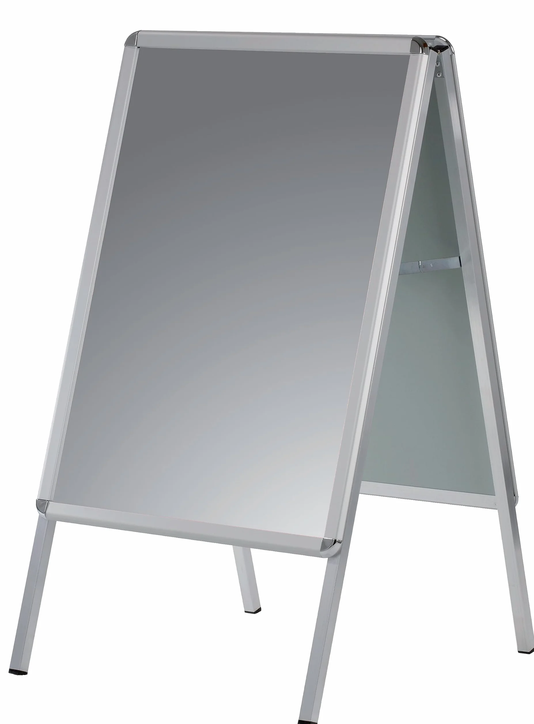FRANKEN Plakatständer Kundenstopper A1 mit Klapprahmentechnik, freistehend, doppelseitig, Aluminiumrahmen, Standard, BSA1