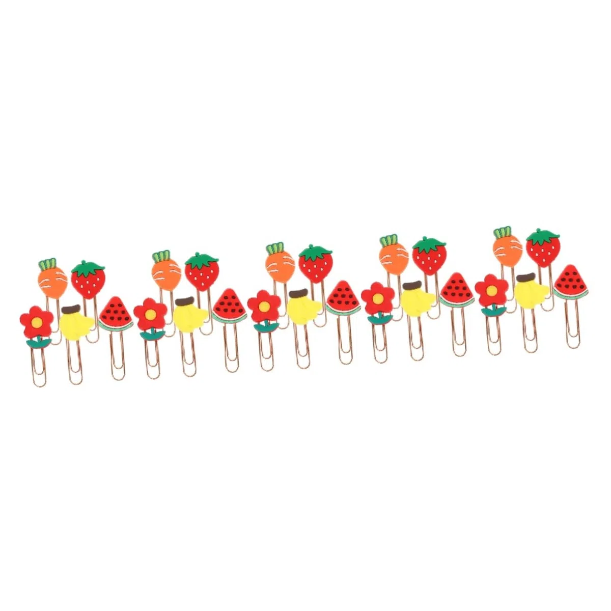 Tofficu 5 Sätze Büroklammer Lesezeichen Mehrfarbige Büroklammern Hinweisclip Geldumschläge Briefumschlag Kleine Büroklammerverzierungen Dateiclips Weiches Gummi 20 Stück * 5