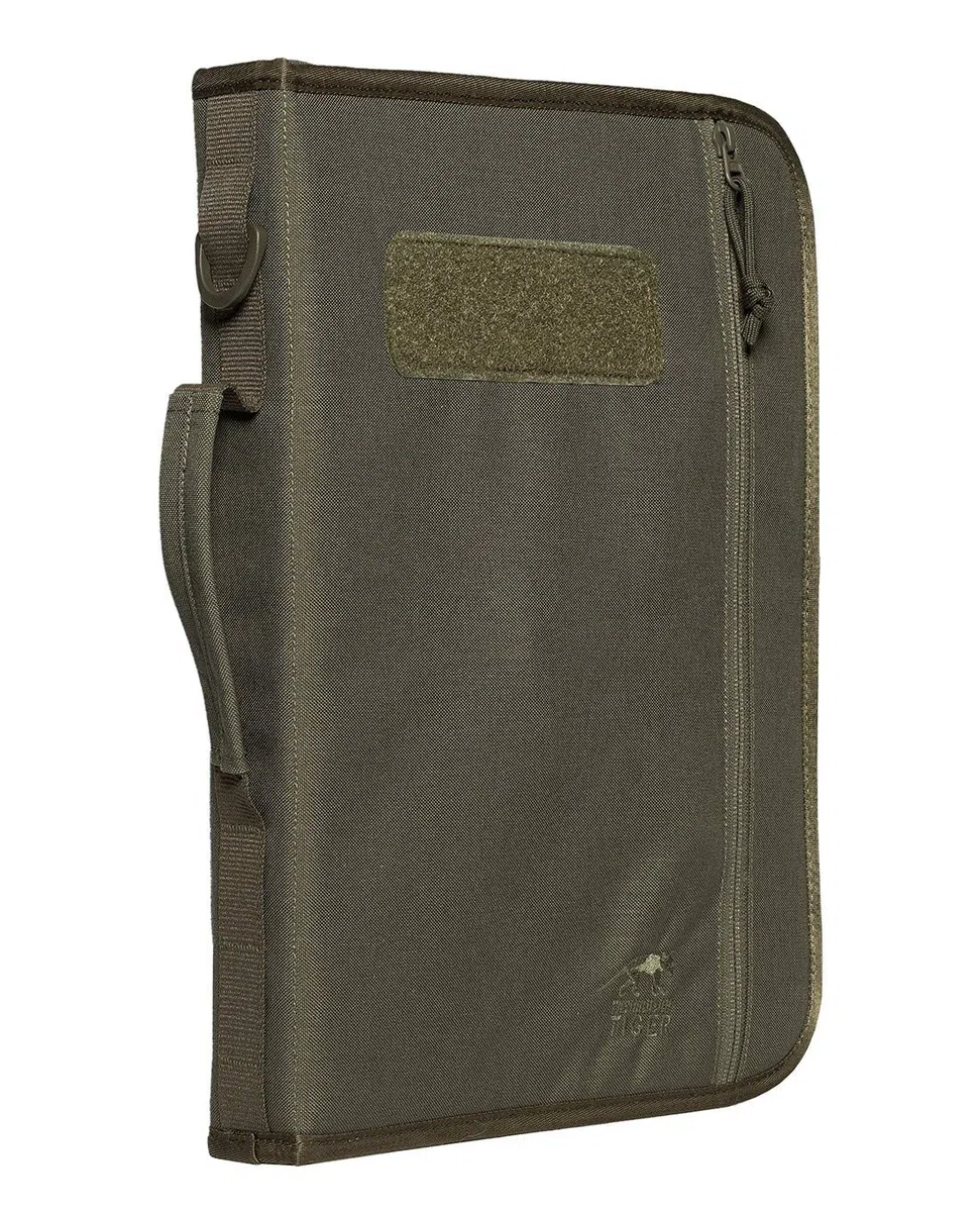 Tasmanian Tiger TT File Server MKII Din A4 Ringordner Schreibmappe, Organizer Dokumenten-Tasche mit integr. Ringordner & Klemmbrett (Oliv)
