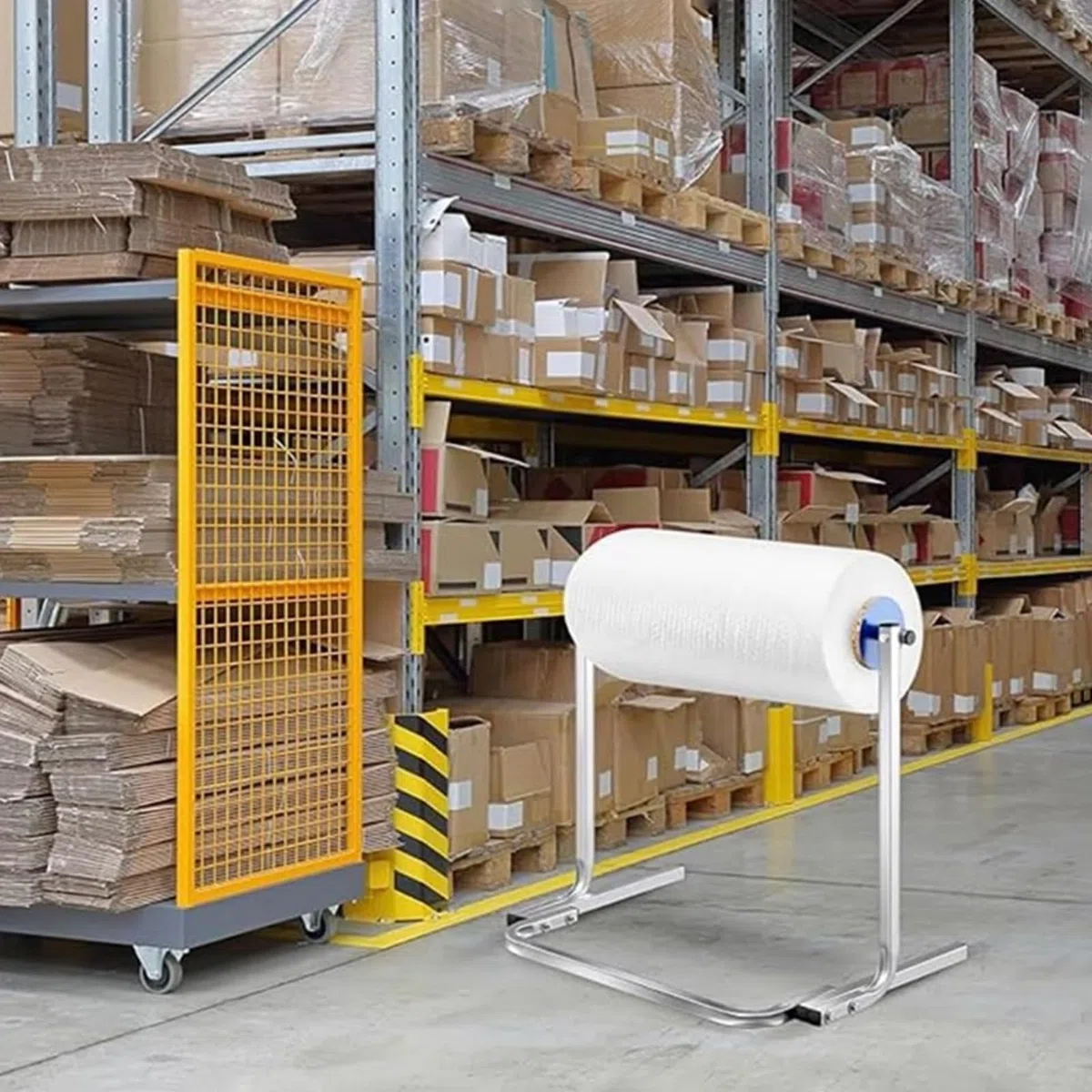 Luftpolsterfolienspender mit verzinktem Rohr, Schaumstoffkissenhalter für Verpackung, Versand, Umzug, effiziente Aufbewahrungslösung für Schutzverpackungen