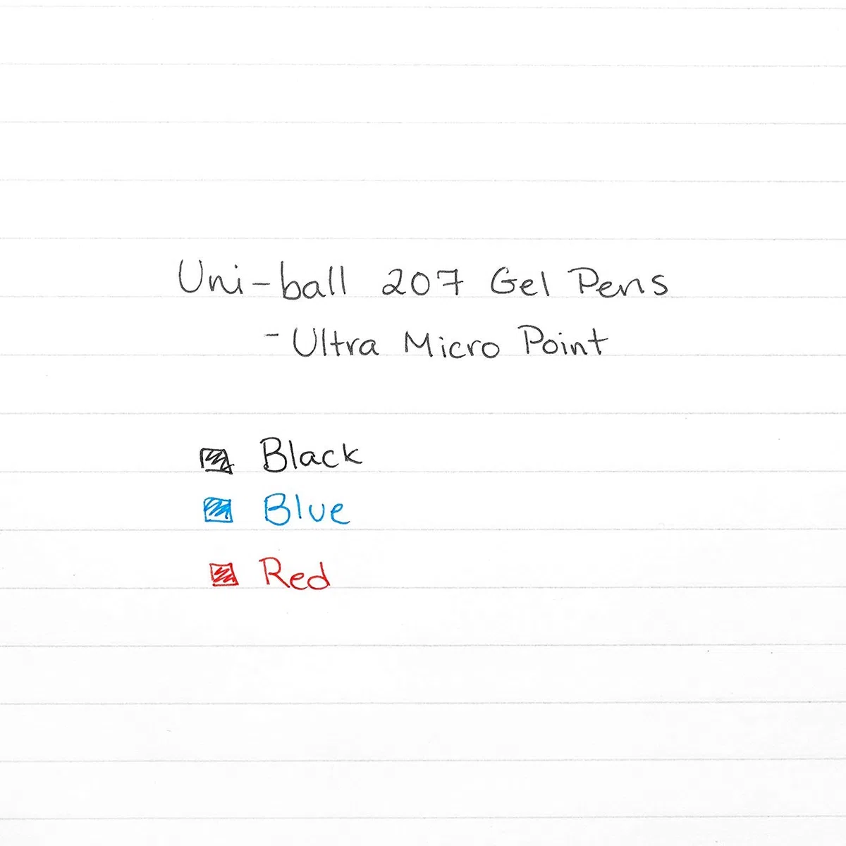 uni-ball 207 einziehbare Gelstifte, Ultra Micro Point (0,38 mm), Blau, 24 Stück