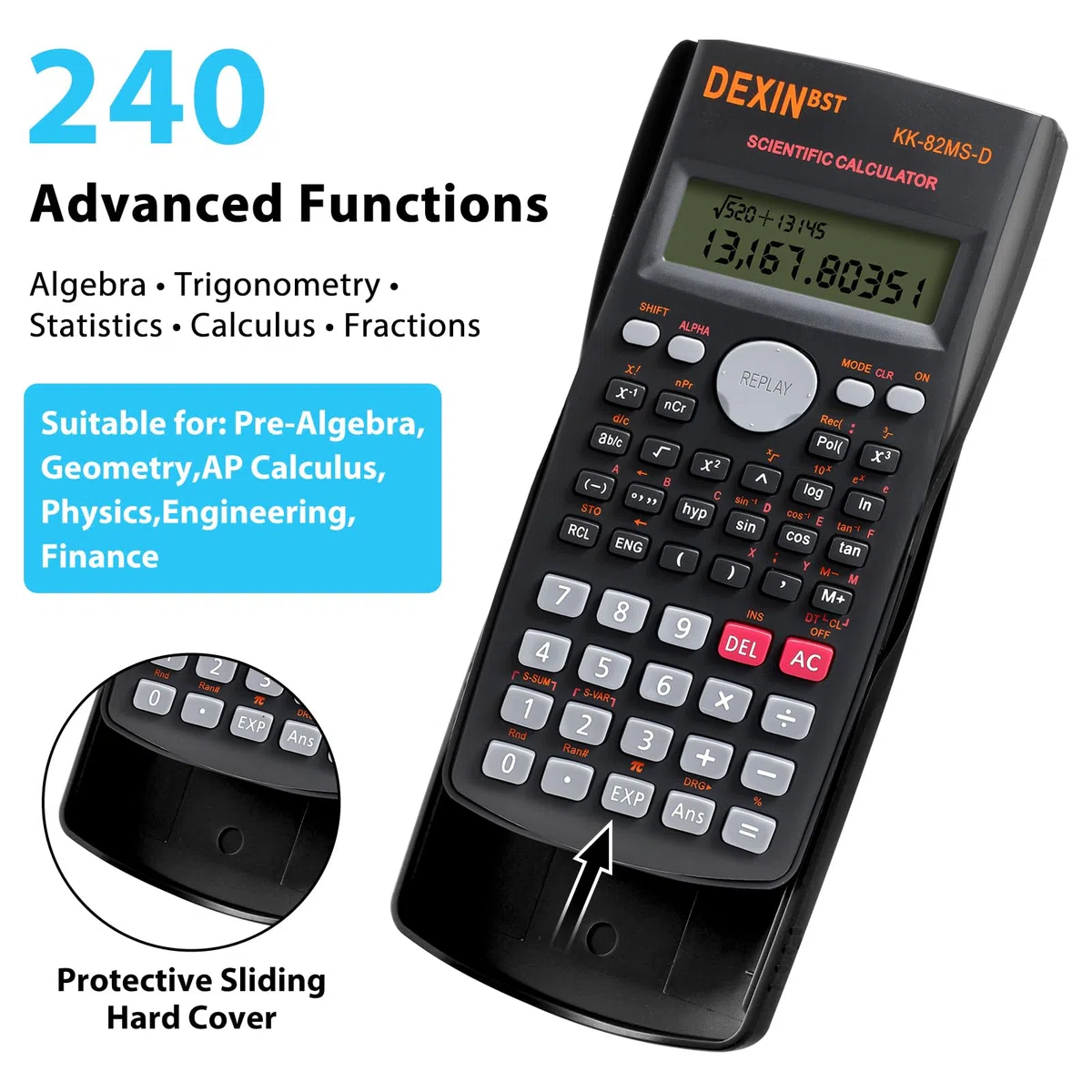 Wissenschaftliche Taschenrechner mit 2 Zeilen-Display, multifunktionaler Ingenieurrechner, ideal für Studenten, Ingenieure, Lehrer, Bauwesen, Finanzen, Büro, Schule, Geschäft, Schwarz, 30 Stück
