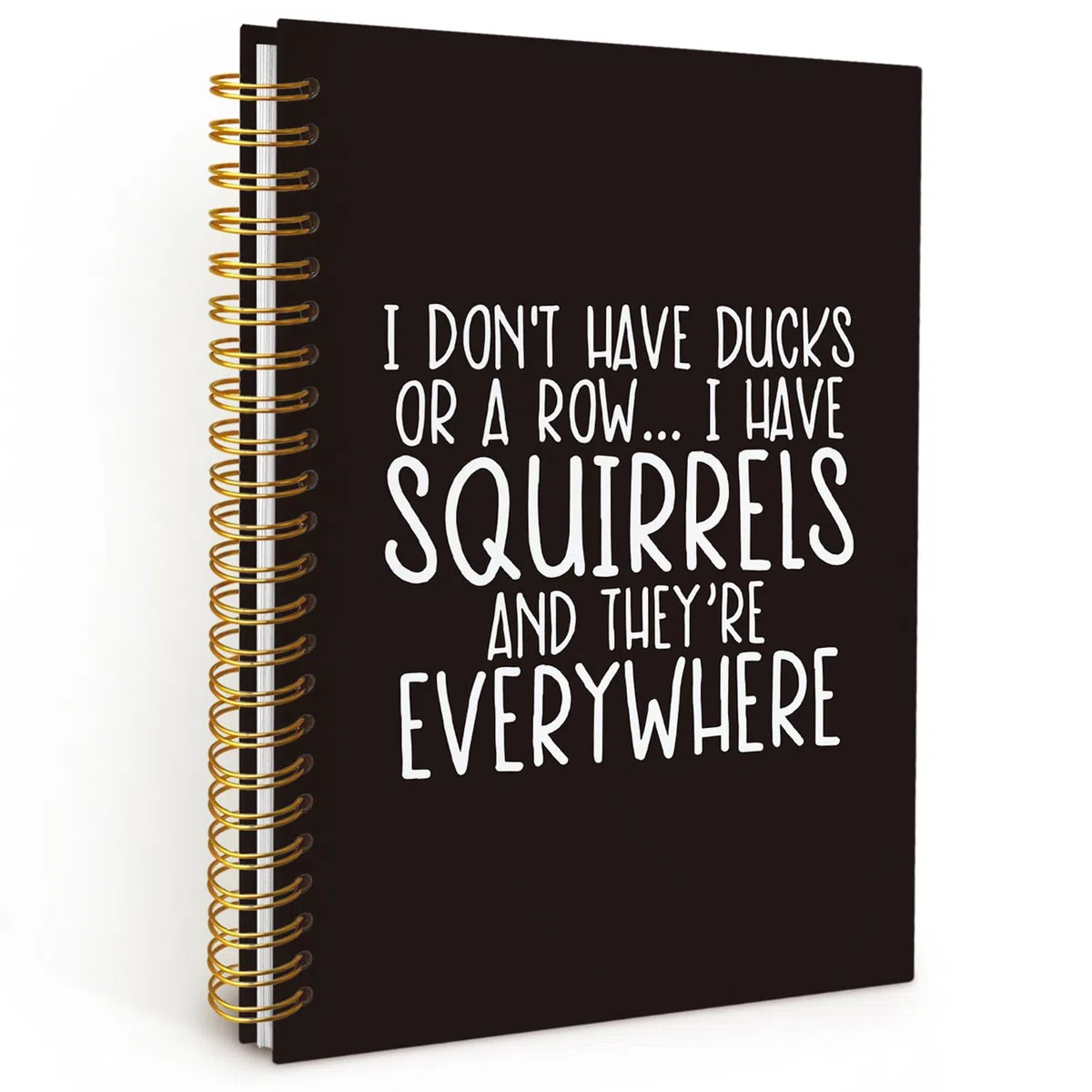 Wheatwin Lustiges Büro-Spiralbuch, Arbeitstagebuch, Notizbuch für Damen und Herren, Kollegen, lustiges Bürobedarf, "I Don't Have Ducks or a Row", Hardcover-Notizbücher, 14 x 21 cm