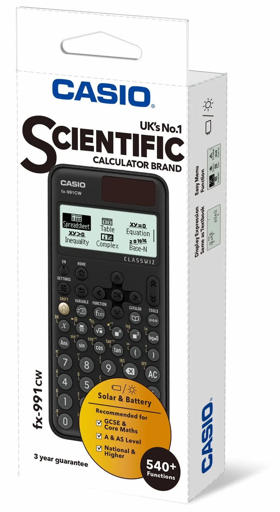 Casio fx-991CW wissenschaftlicher Taschenrechner (UK-Version)