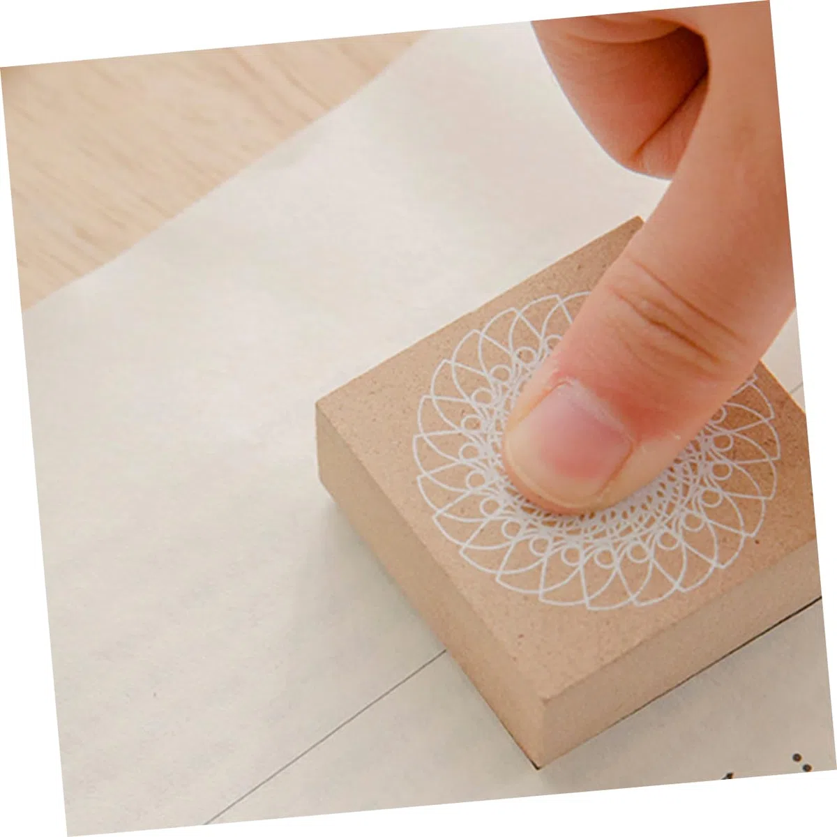 8stücke Lace Printed Wooden Rubber Stamps Lustige Stempel Für Scrapbooking Tagebuch Und Handwerksprojekte Zufällige Designs