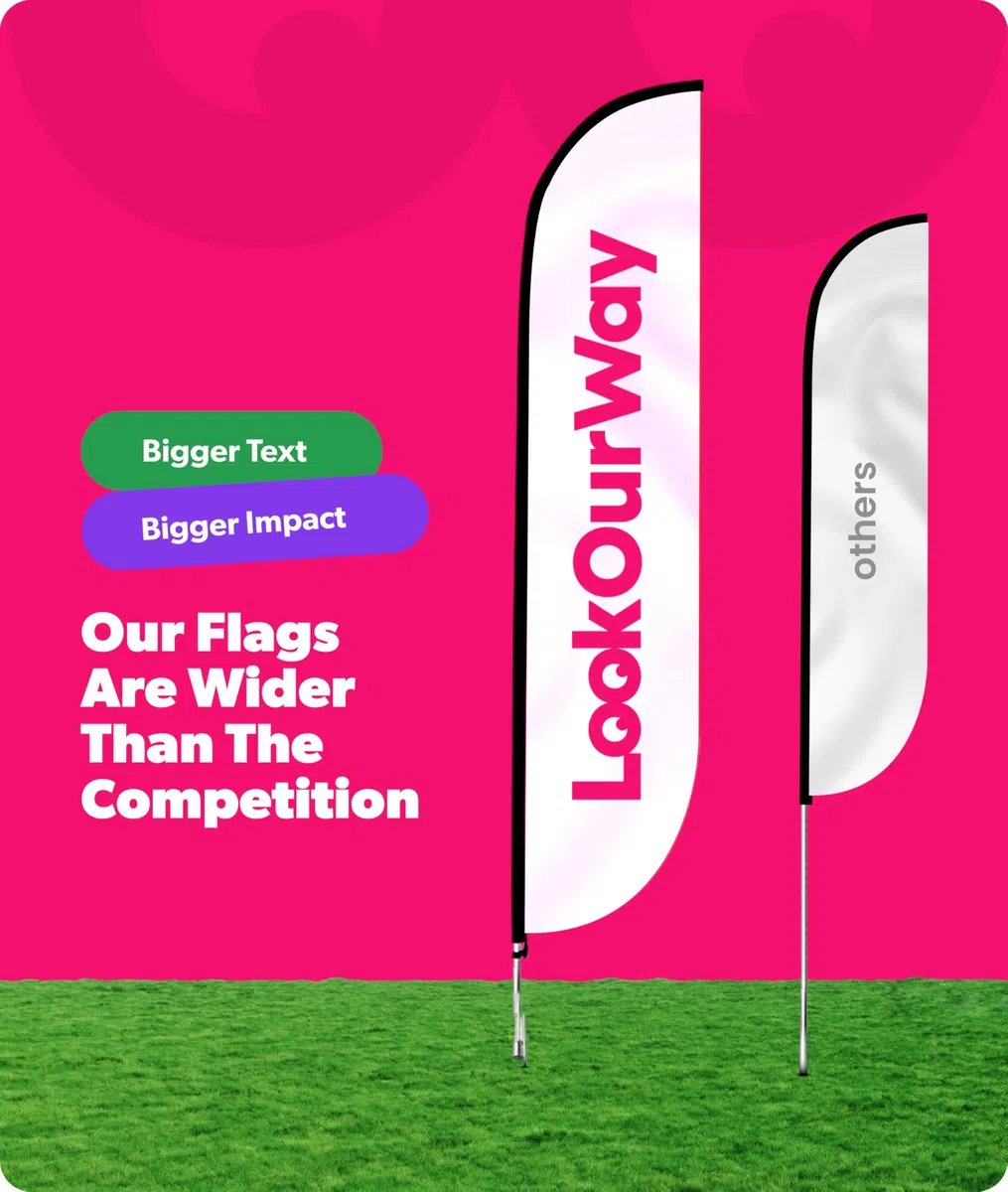 LookOurWay Feder Flagge, 12-feet