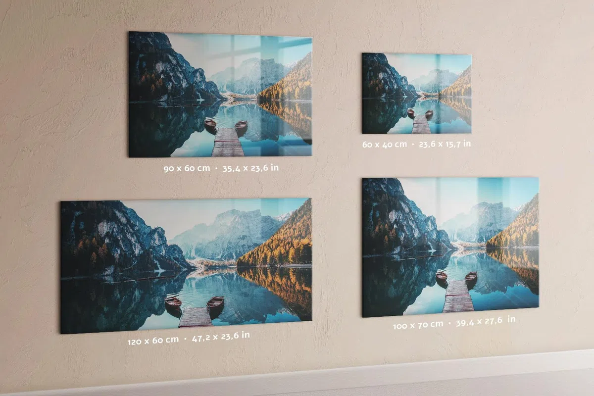 Magnettafel für Schule Gastronomie und Büro 90x60 Boote auf dem See | Pinnwand | Glas | Memo | Organizer | Planer | Sicherheitsglas | Paneel | Infoboard | Wochenplaner | Terminkalender