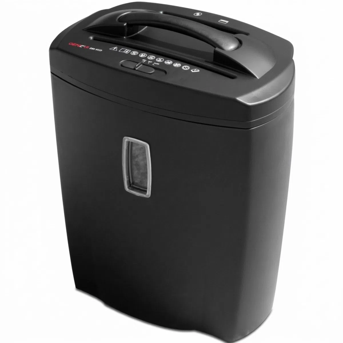 Genie 580 XCD Aktenvernichter; bis zu 10 Blatt; Partikelschnitt (Sicherheitsstufe P-4); mit CD - Shredder; inkl. Papierkorb; schwarz, 350 x 215 x 450 mm