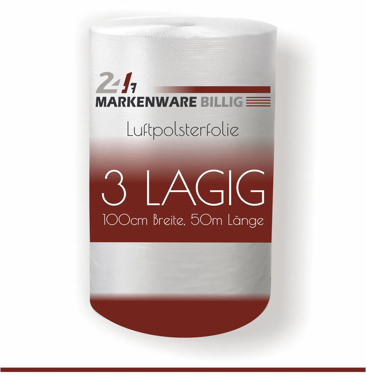 Luftpolsterfolie 3 lagig, Verpackungsfolie 3-lagig, Luftpolster Rolle Blisterfolie Noppenfolie Polsterfolie Umzug 1m Knallfolie Polstermaterial Transparent (100cm x 50m)