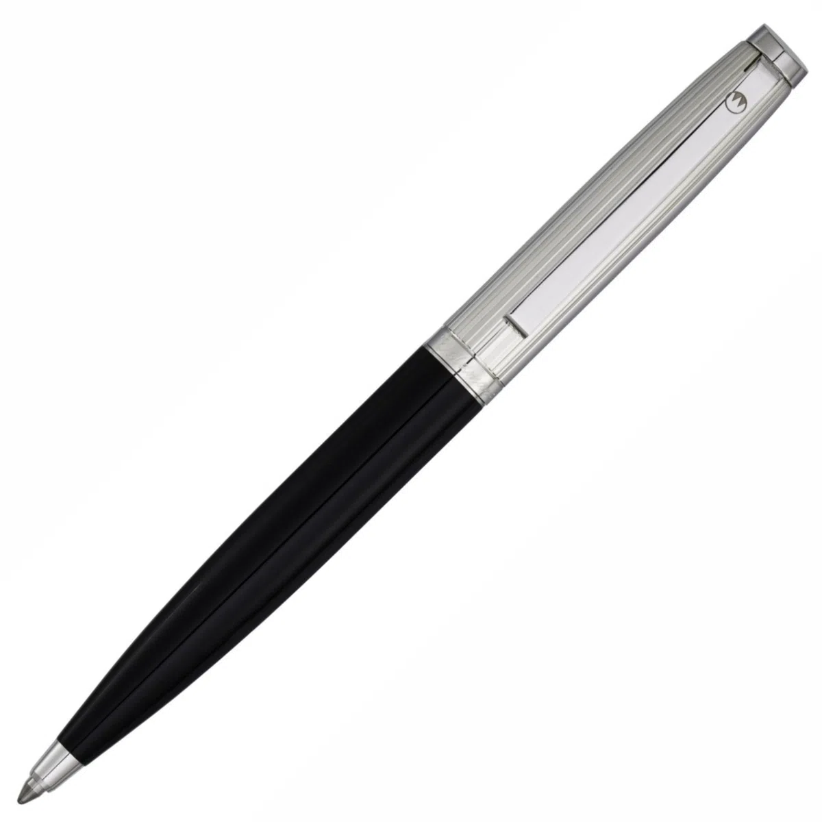 Waldmann Kugelschreiber Tuscany, Linien-Design, schwarz, Sterling Silber