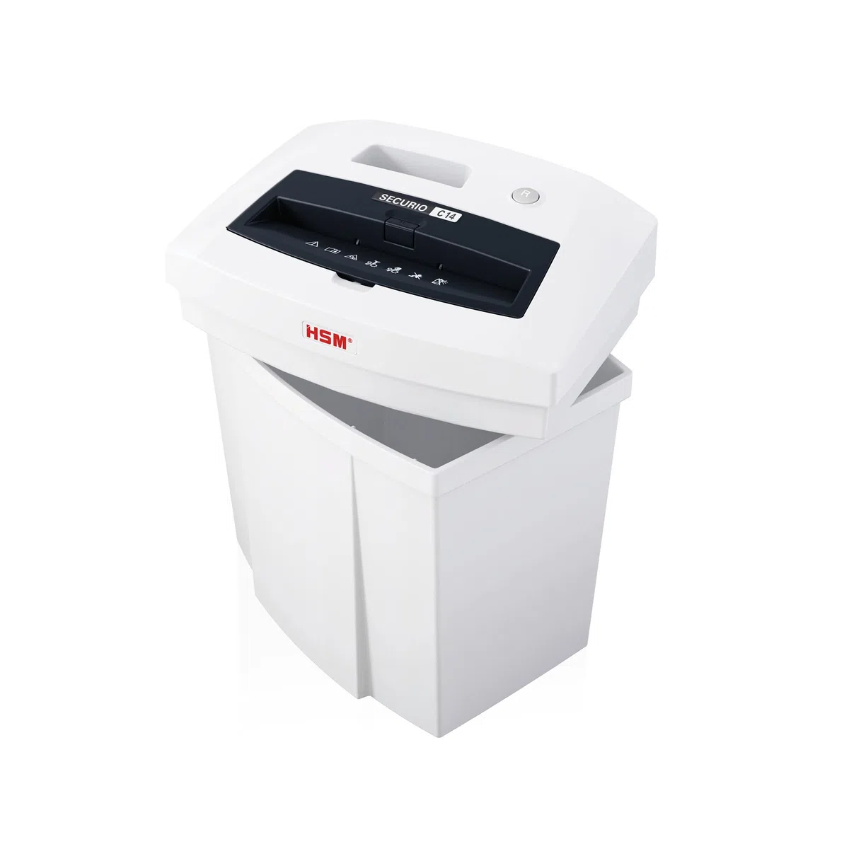 HSM SECURIO C14 Aktenvernichter I Partikelschnitt 4x25 mm I 6 Blatt | Sicherheitsstufe P-4 I Office Schredder für Papier, Kreditkarten, Heft- und Büroklammern I 20l Behälter I 5 Jahre Garantie