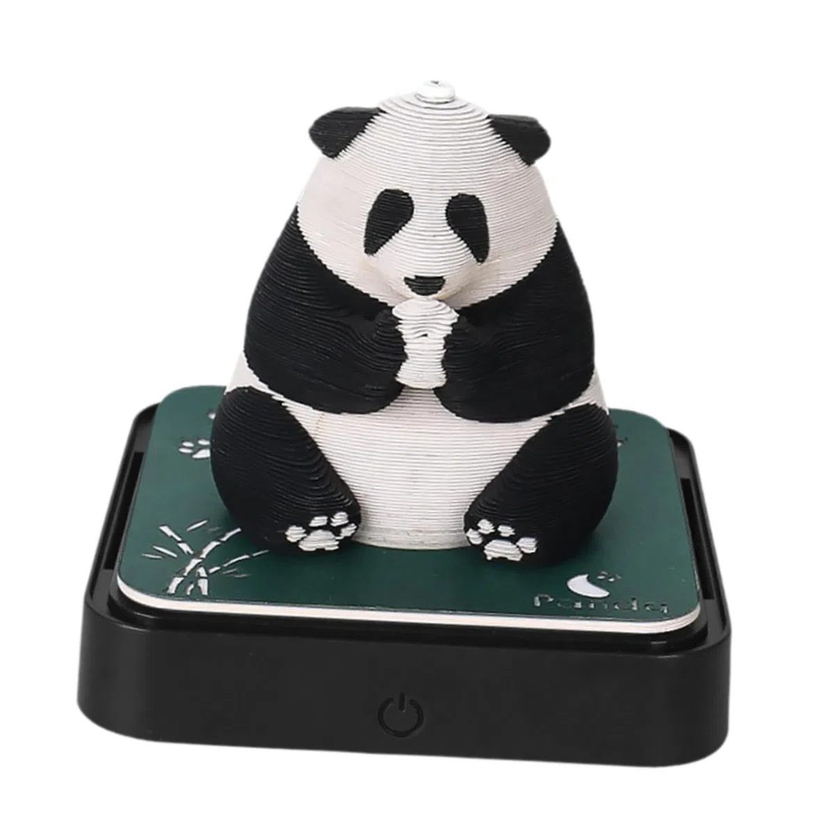 Tischkalender 2025 3D Kunst Schreibtisch Kalender Notiz mit LED Und Acrylbox Dekorativ Und Funktional Als Ornament für Wohnzimmer Zuhause Büro Schlafz, Panda