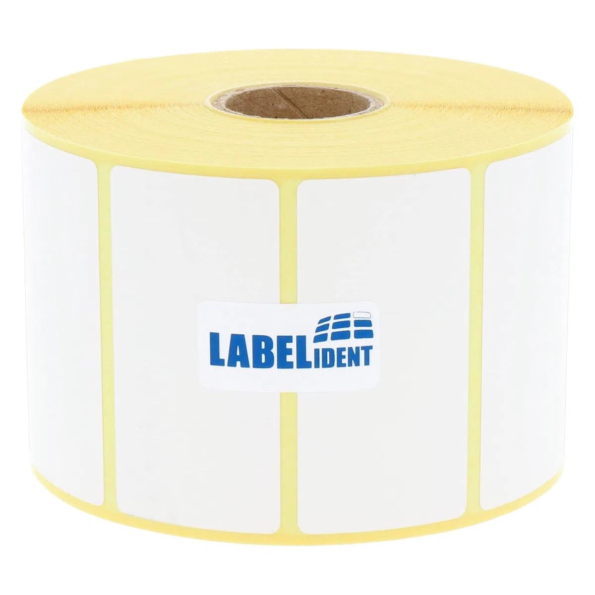 Labelident Thermotransfer-Etiketten weiß 60 x 30 mm - 9.000 Etiketten, 6 Rollen à 1.500 Universal-Etiketten aus Papier stark selbstklebend für Thermotransferdrucker