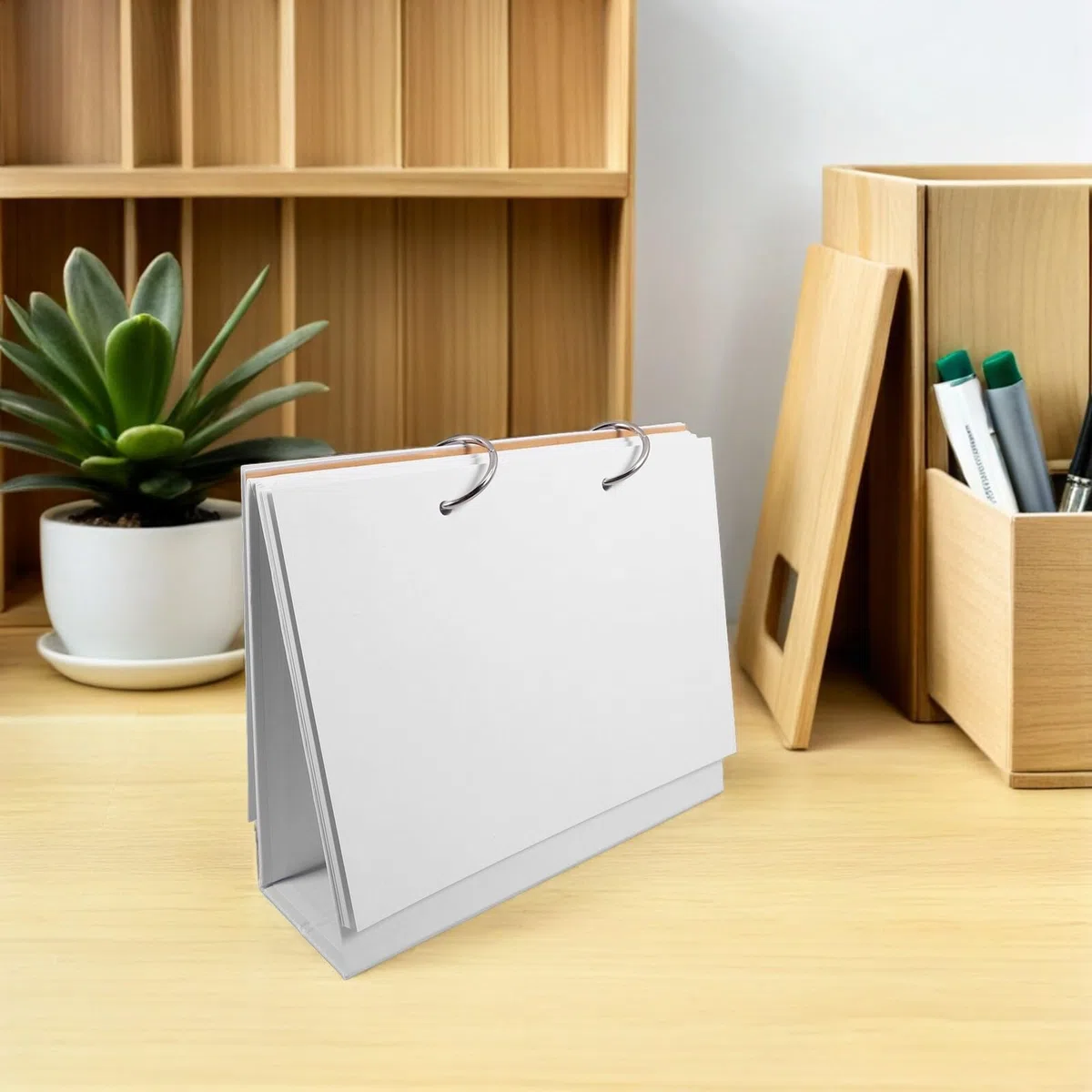 5er-sets Leerer Tischkalender Mit Losen Blättern Schreibtisch-flip-kalender Bürokalender Schreibtischkalender Wiederverwendbar