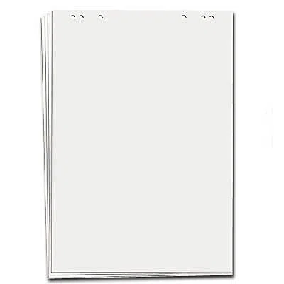 5 Stück Flip-Chart-Block blanko 67,5 x 98,0 cm / 80 g/m²
