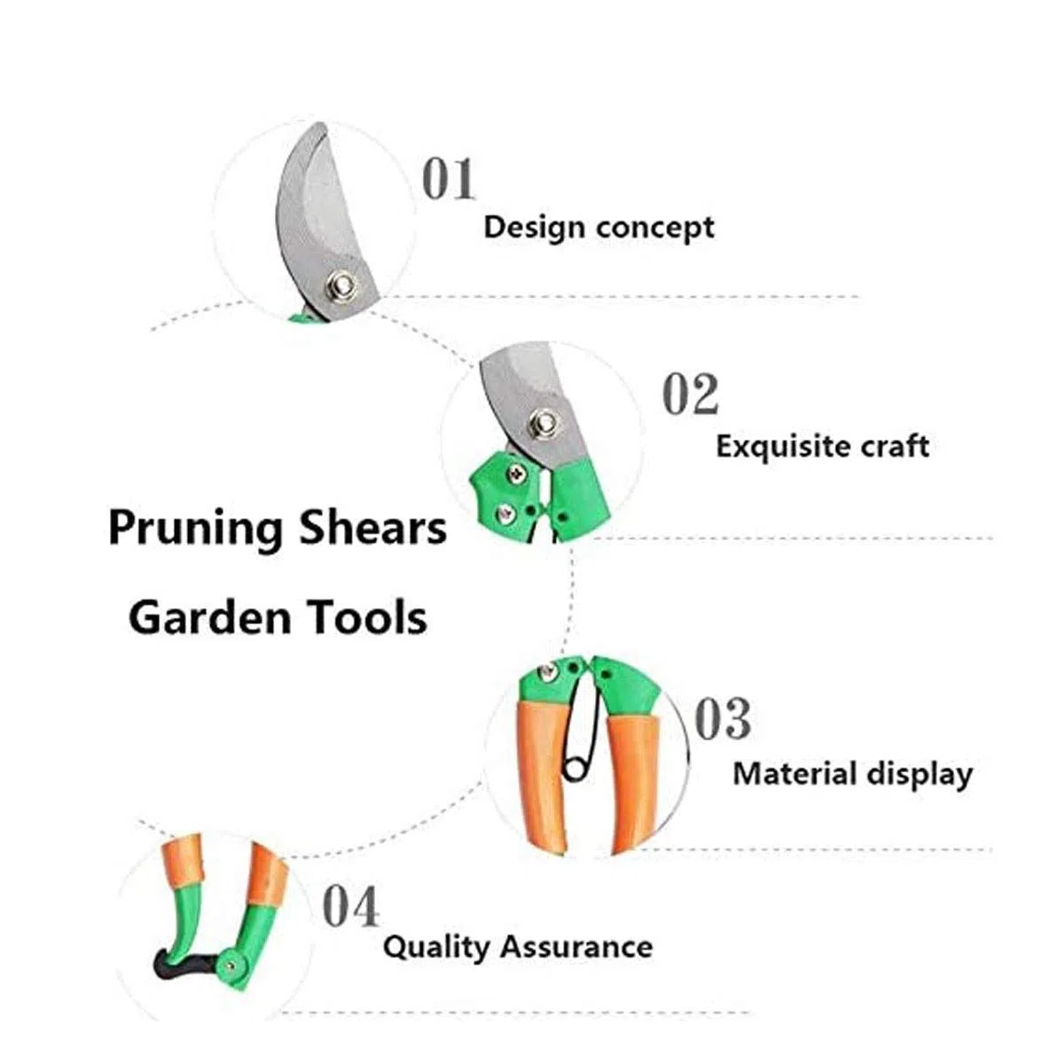 Gartenschere für die Gartenarbeit, Gartenschere, Baumschere, Gartenschere, Hand-Gartenschere, Klingen aus rostfreiem Stahl, professionelle Gartenschere, Äste, Stängel und Blumen