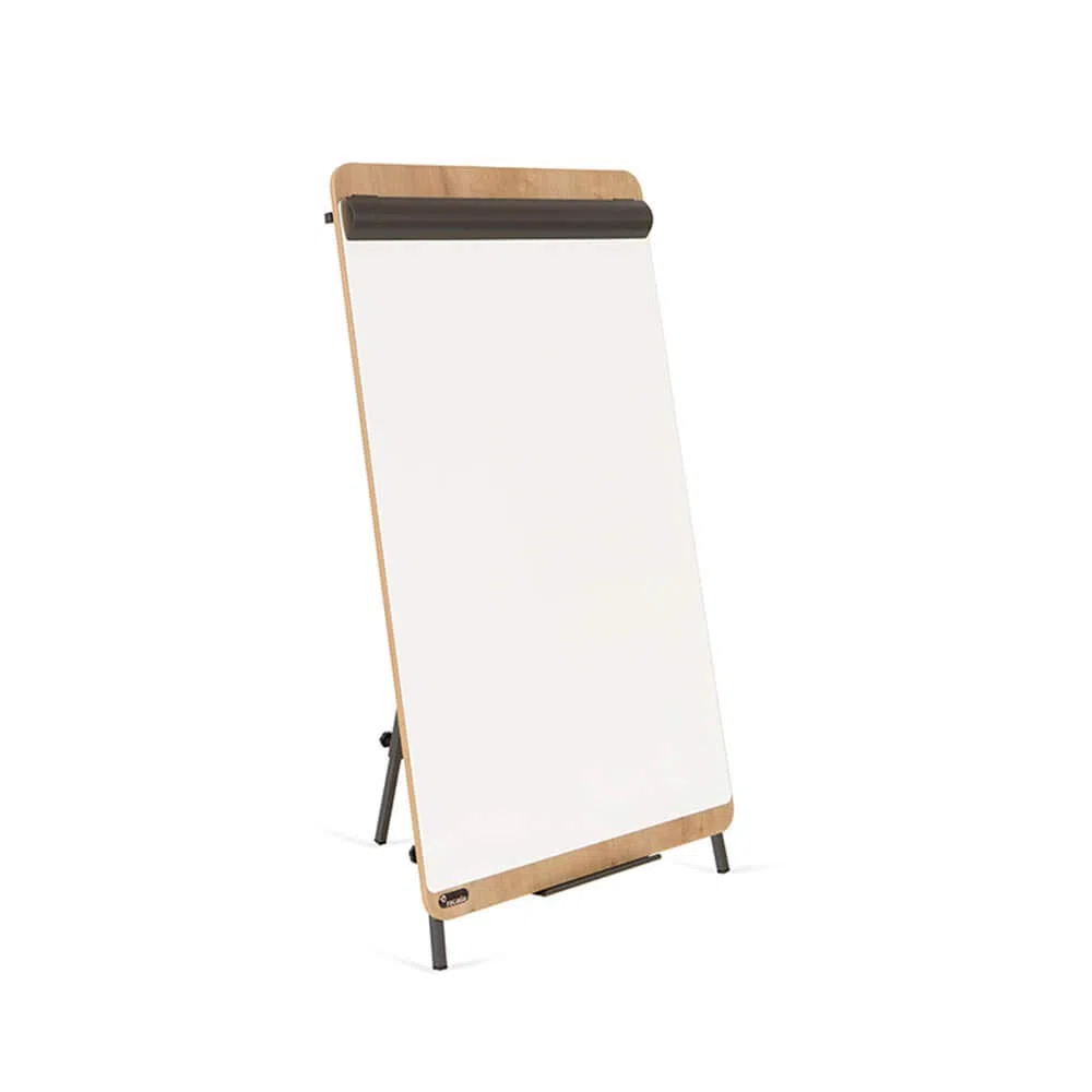 Rocada | Flipchart NATURAL | HxB 1950 x 690 mm, Rahmen in Holzoptik, dreibeinig