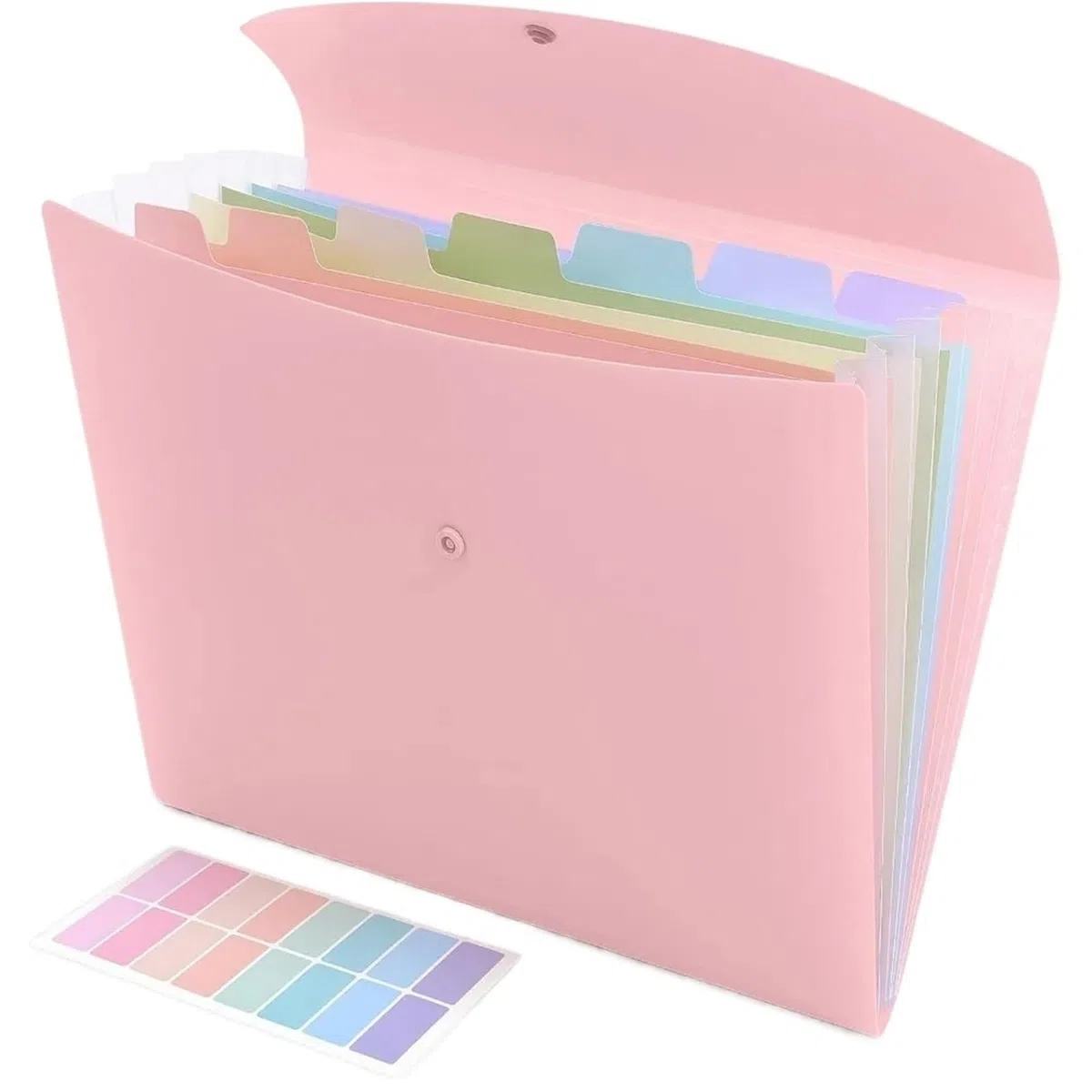 Fächermappe Erweiterbarer Dateiordner-Organizer | Akkordeonhalter mit 8 Fächern im A4-/Letter-Format mit Laschen, tragbar for Büro, Schule