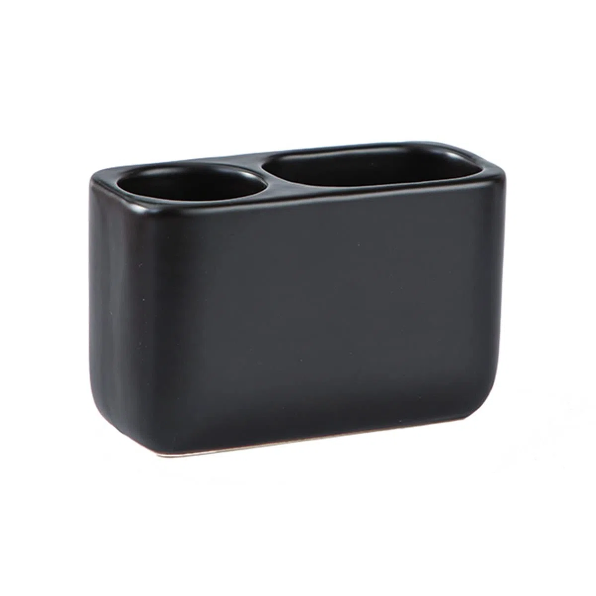 Stifteköcher Stifthalter Harz Stift Bleistift Lineal Cup Pinsel Halter Desktop Schreibwaren Make-up Veranstalter, (Schwarz, Weiß) (Color : Black)