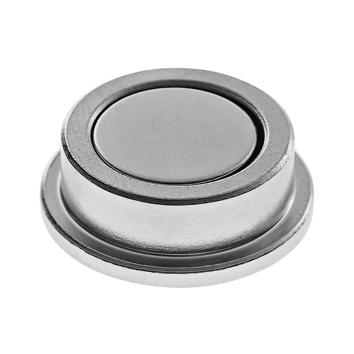 Magnethalter Forte, Durchmesser 25 x 9 mm, 10 Stück, silber | Extra starke Magnete für Magnettafel, Whiteboard + als Kühlschrankmagnete | Ø 25x9 mm