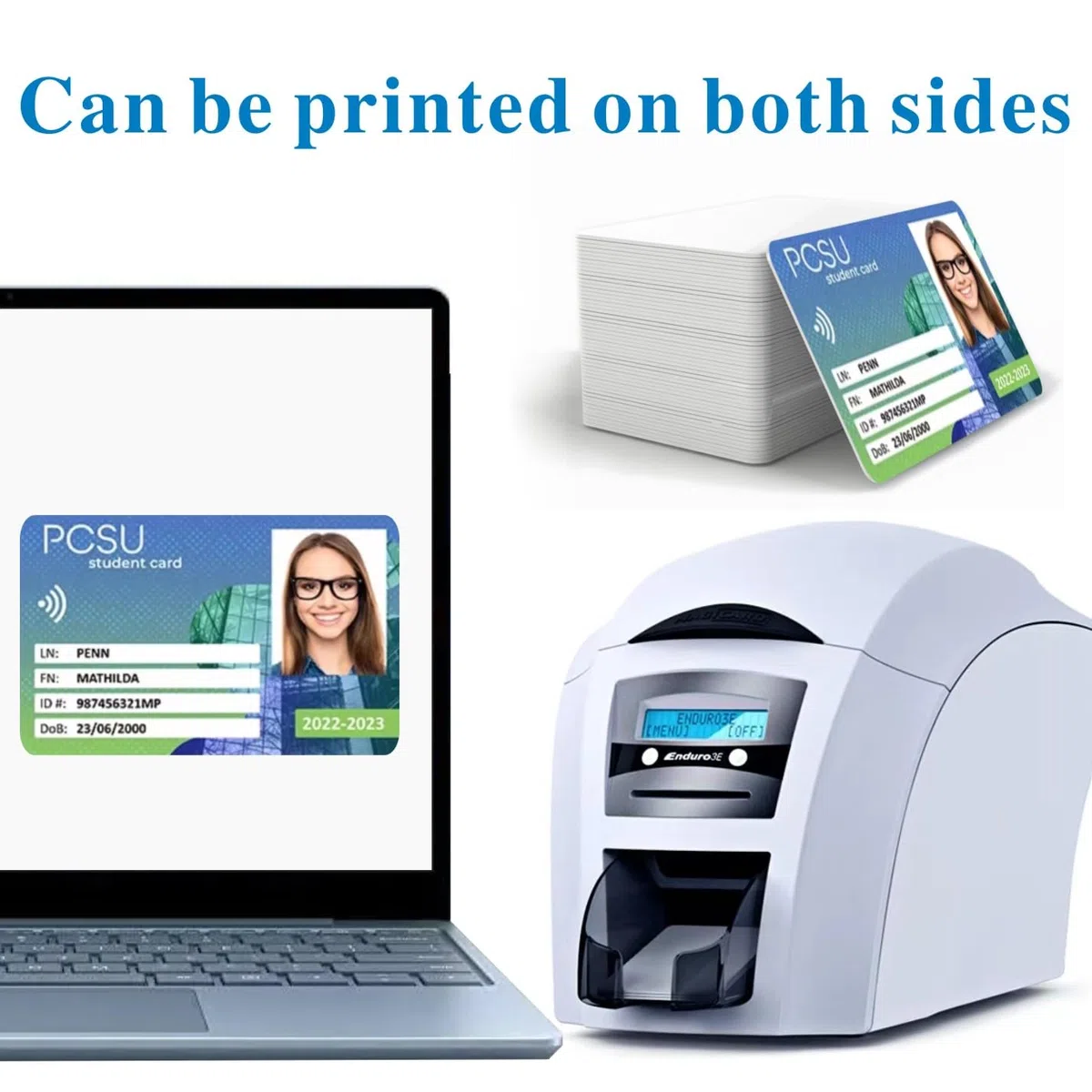 PVC-Karten – Blanko, Weiß, CR80, 760, 250 Stück Timeskey Plastikkarten PVC Card Kompatibel Mit ID Karten Drucker