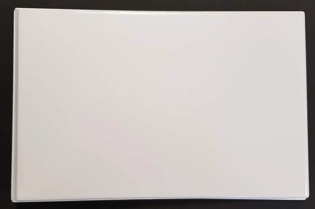 10x Ringbuch A4 Weiß Querformat Ordner mit Sichttasche | 10er Set A4 Ordner in Weiß Querformat mit Drahtniederhalter & transparenter Einschubtasche auf der Vorderseite.