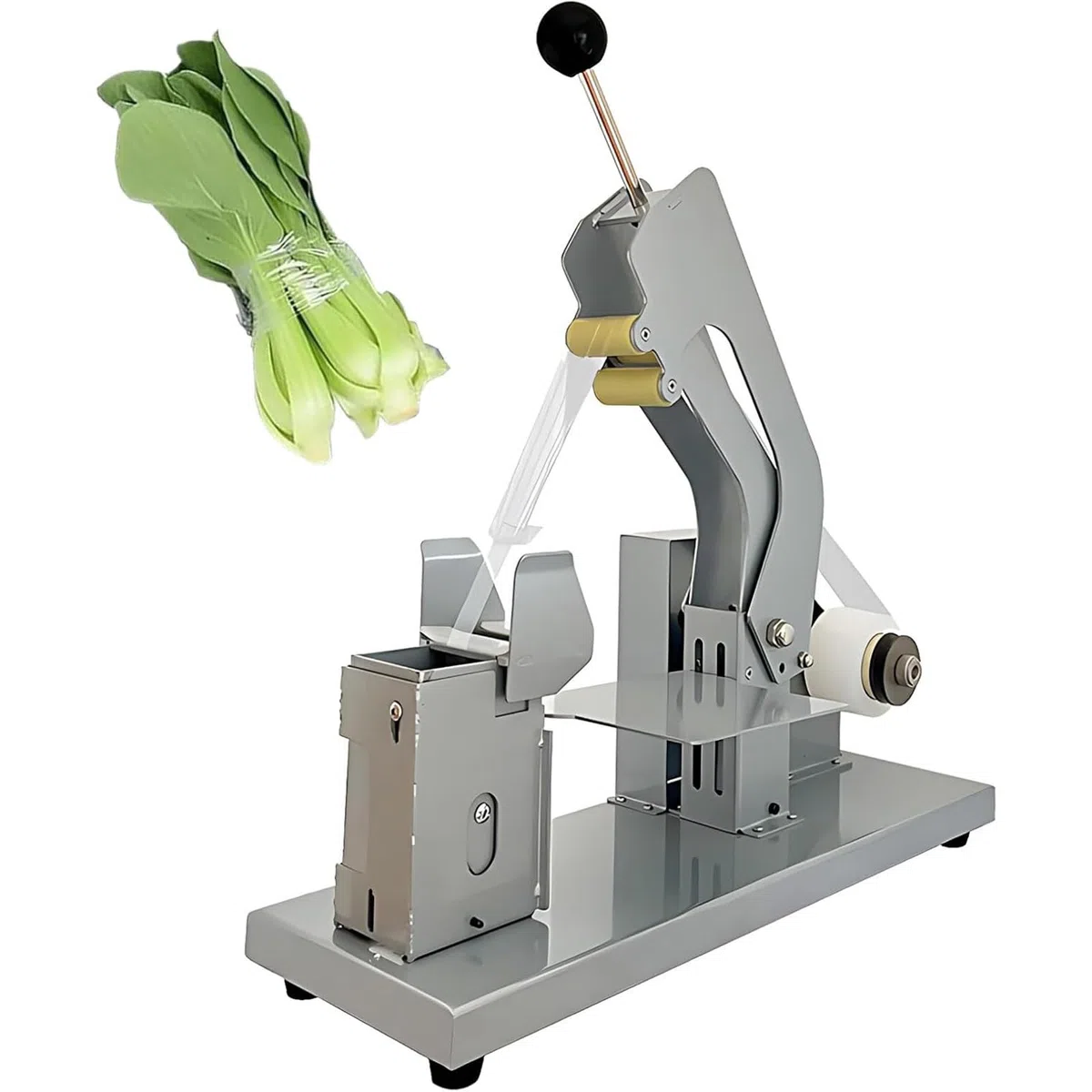 Gemüse-Umreifungsmaschine, halbautomatisches PE/PVC-Folienbindewerkzeug, Höhen- und Dichtheitskontrolle, Verpackungsausrüstung für Supermärkte und Einzelhandelseinrichtungen